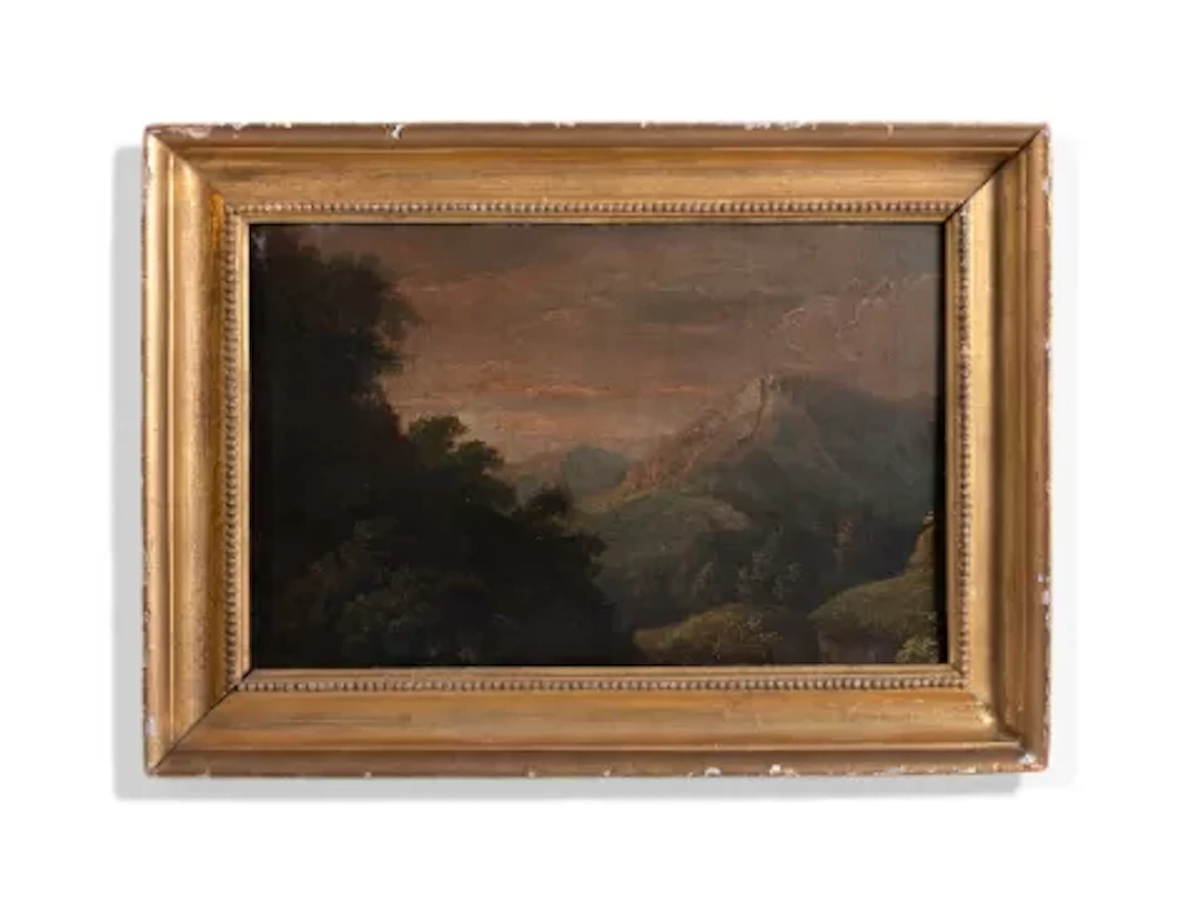 FOLLOWER OF RICHARD WILSON, EVENING SKY IN A MOUNTAIN LANDSCAPE