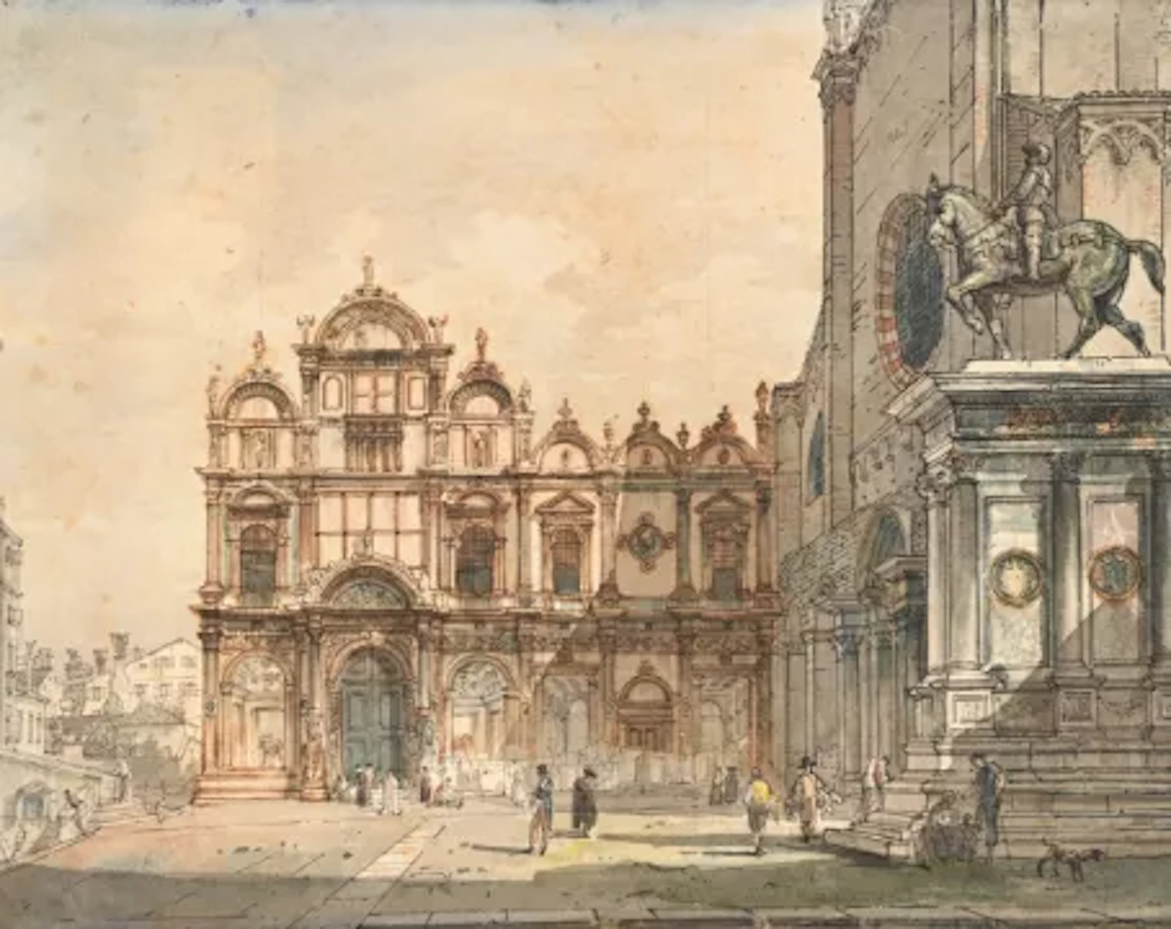 GIOVANNI MIGLIARA (ITALIAN 1785-1837), THE CAMPO SANTI GIOVANNI E PAOLO, VENICE
