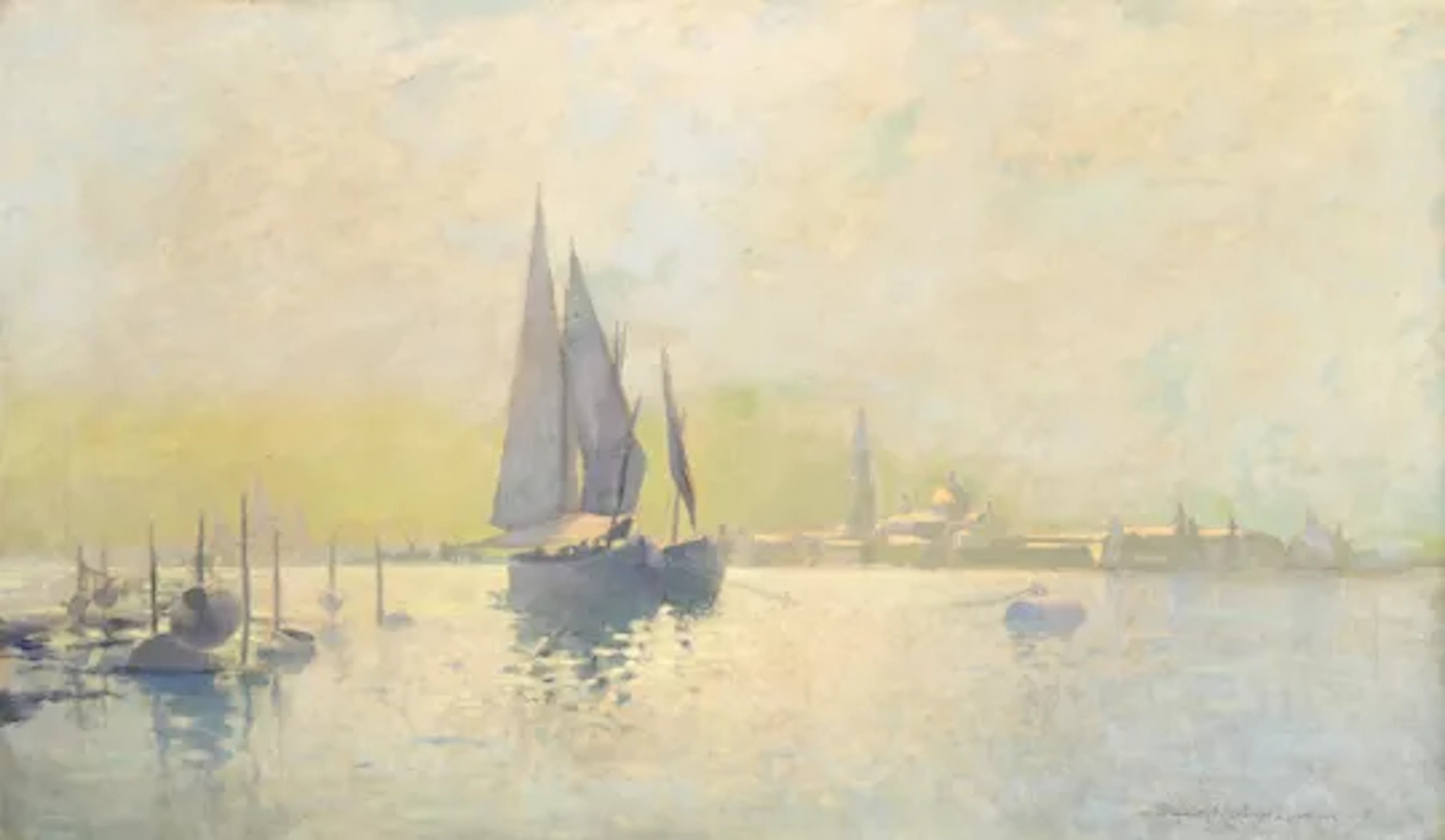 SYDNEY MORTIMER LAURENCE (AMERICAN 1865-1940), A SLEEPY DAY, VENICE