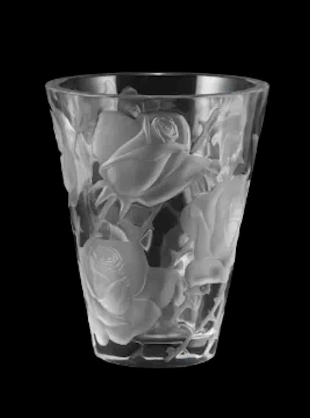 LALIQUE, 'ISPAHAN' VASE; DESIGNED 1952; LATE 20TH CENTURY