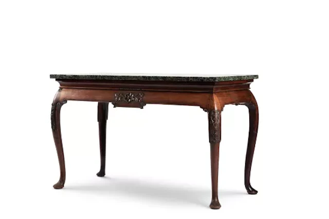 A CHINESE EXPORT PADOUK SIDE TABLE, THIRD QUARTER 18TH CENTURY