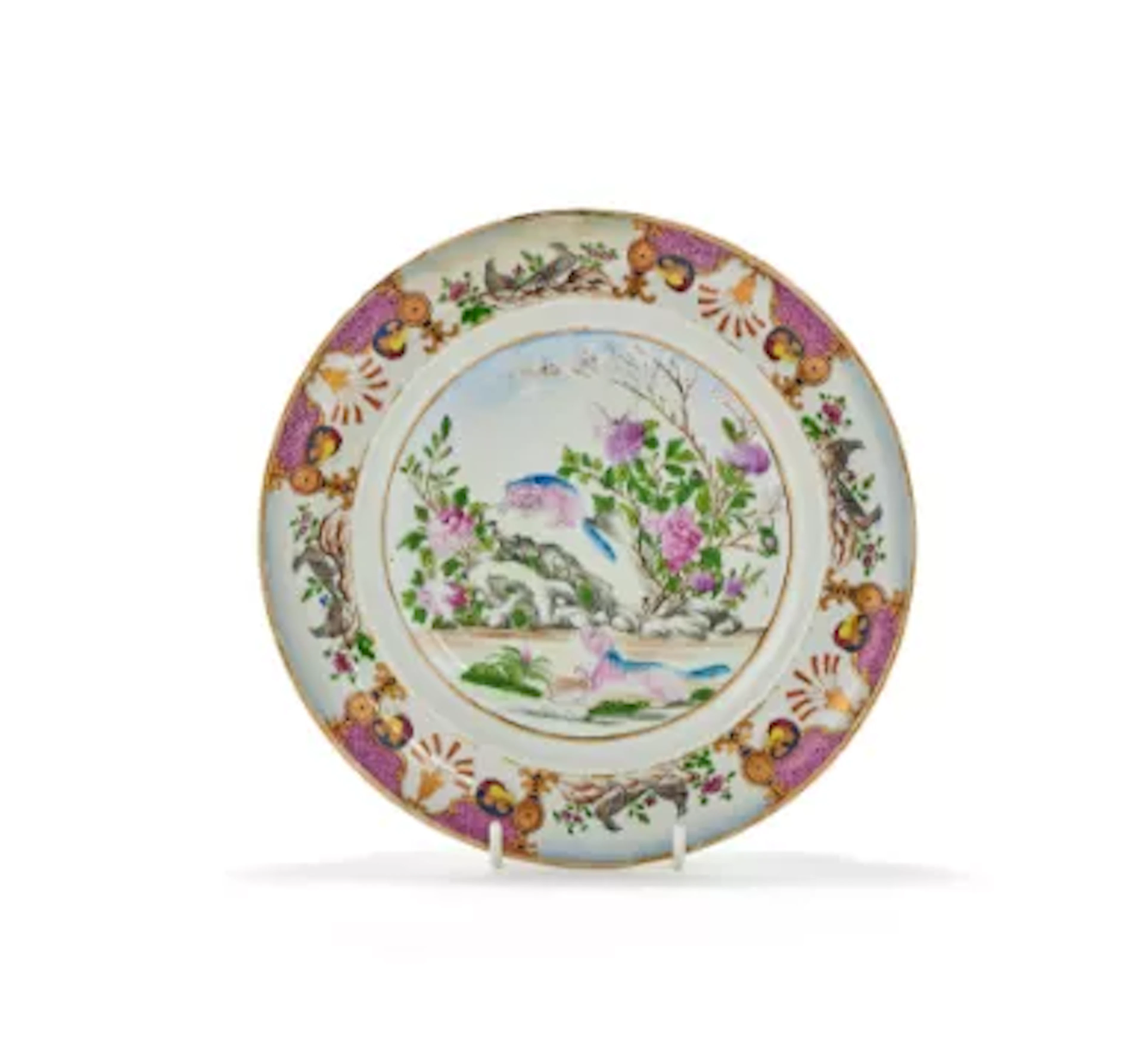 A Chinese export Famille Rose Dish, 18th century