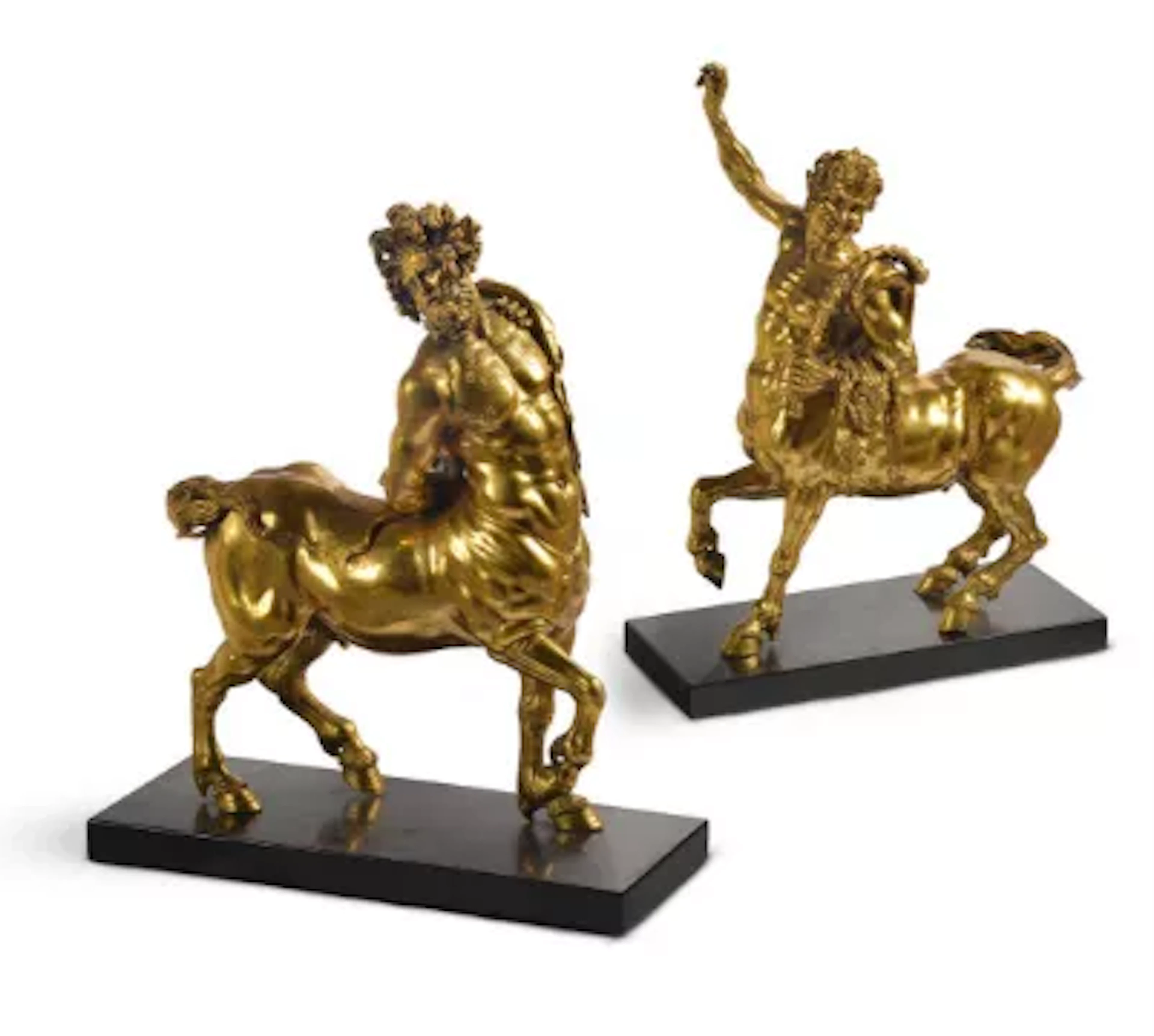 AFTER THE ANTIQUE, A PAIR OF BRONZE FIGURES OF THE FURIETTI CENTAURS