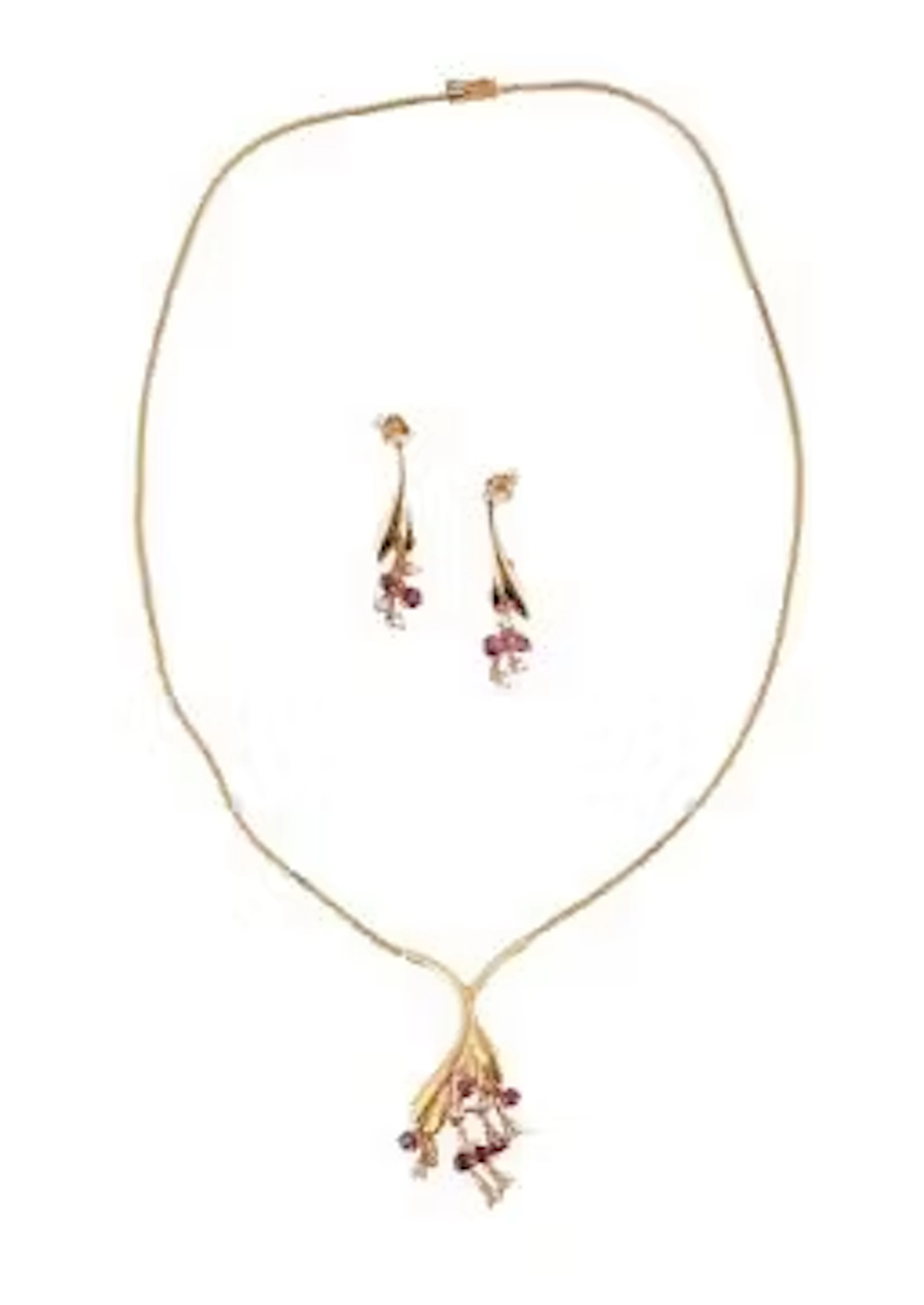 SELBERAN, 'CAPRICE', A RUBY AND DIAMOND NECKLACE AND EARRINGS