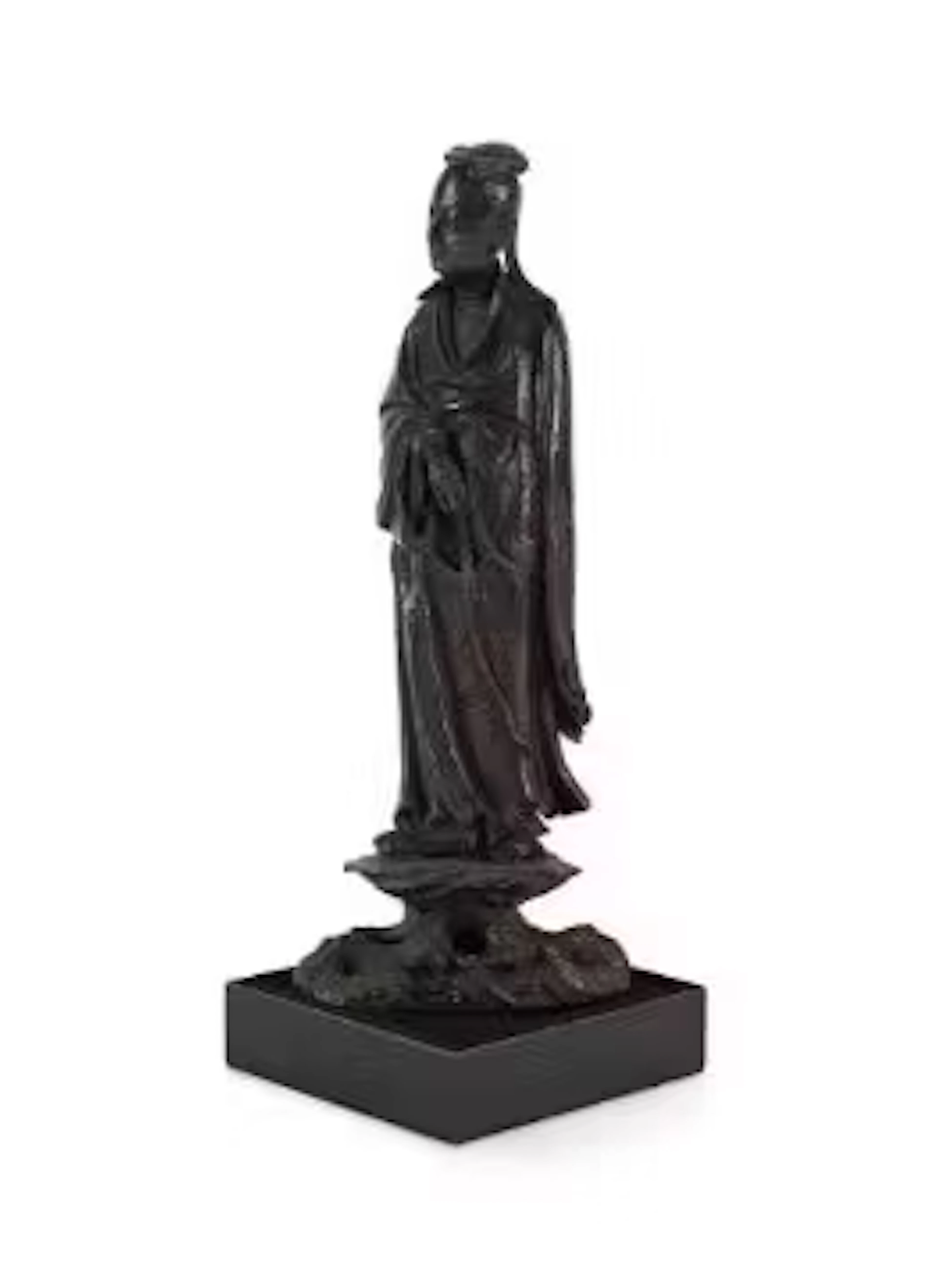 A Chinese bronze figure of Lu Dongbing