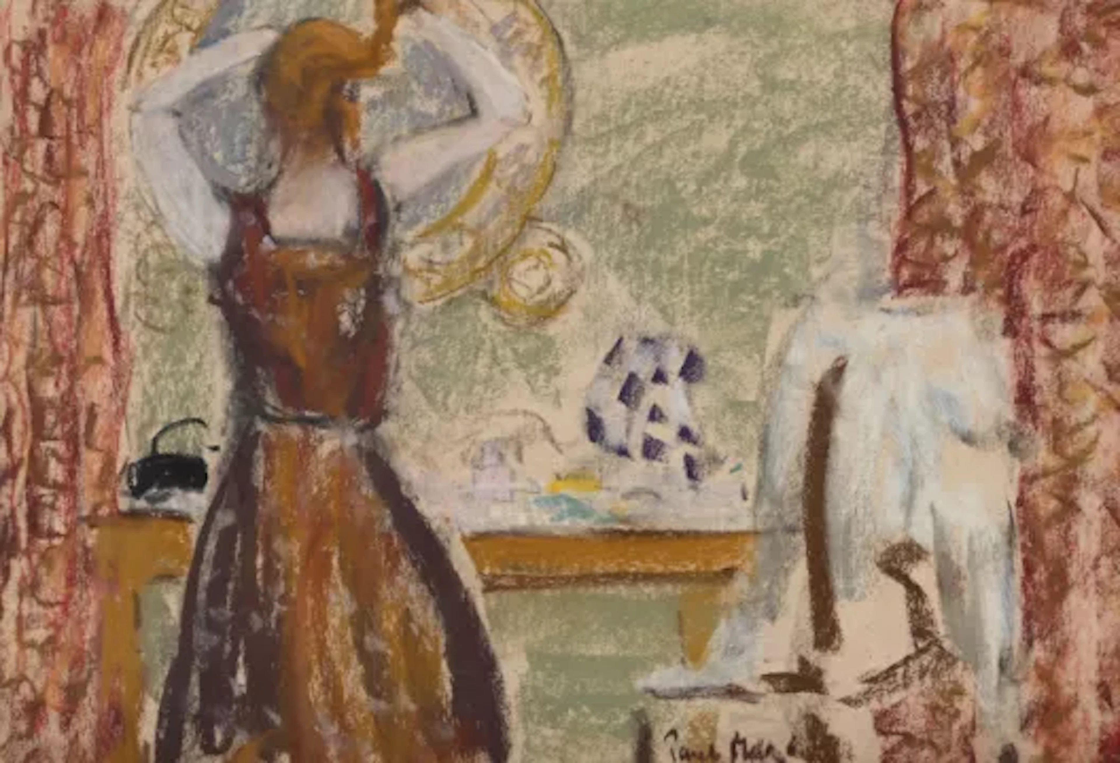 λ PAUL LUCIEN MAZE (FRENCH/BRITISH 1887-1979), JESSIE BRUSHING HER HAIR