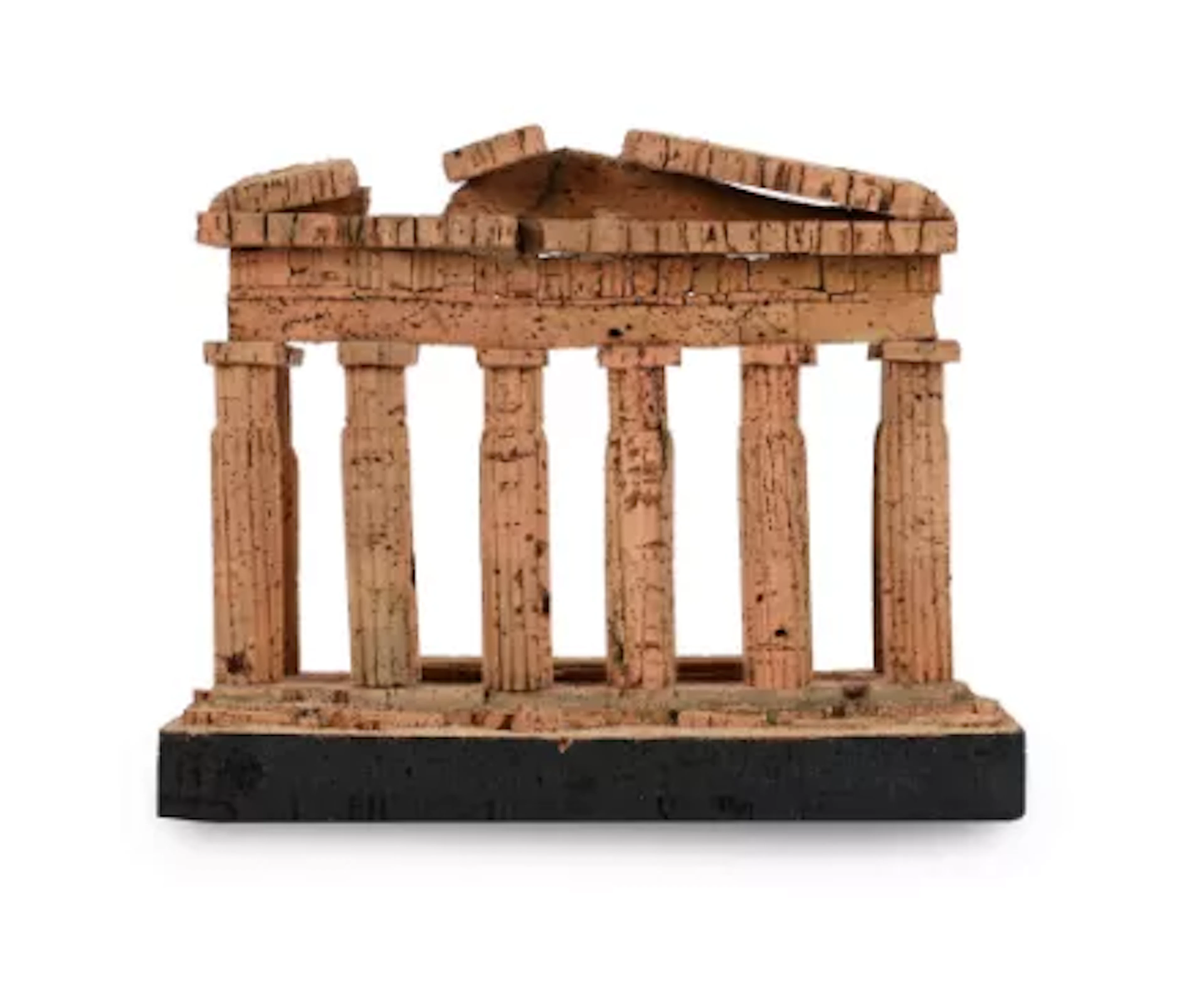AFTER THE ANTIQUE, A SCALE CORK MODEL OF THE SECOND TEMPLE OF HERA