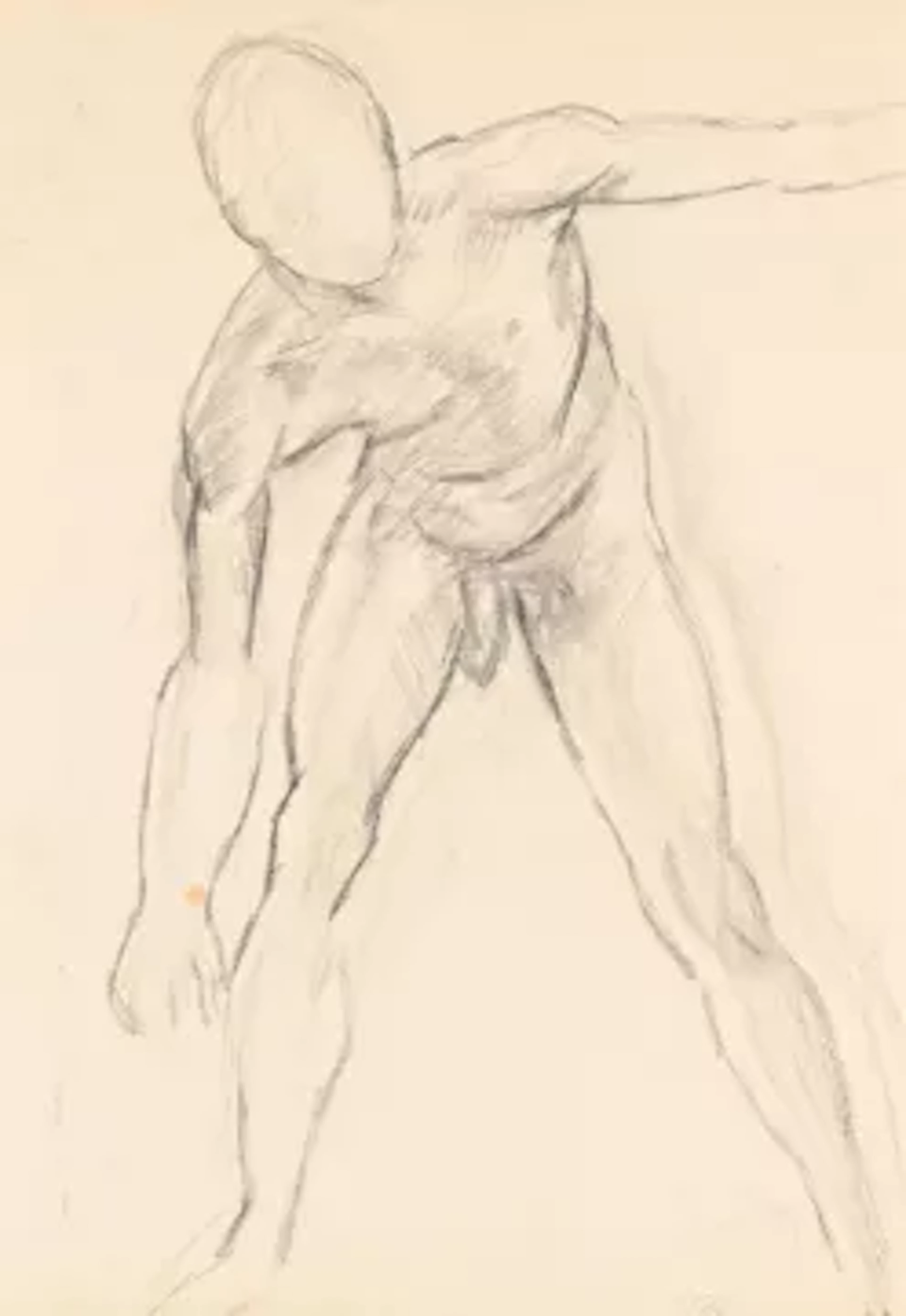 λ DUNCAN GRANT (BRITISH 1885-1978), STANDING MALE NUDE