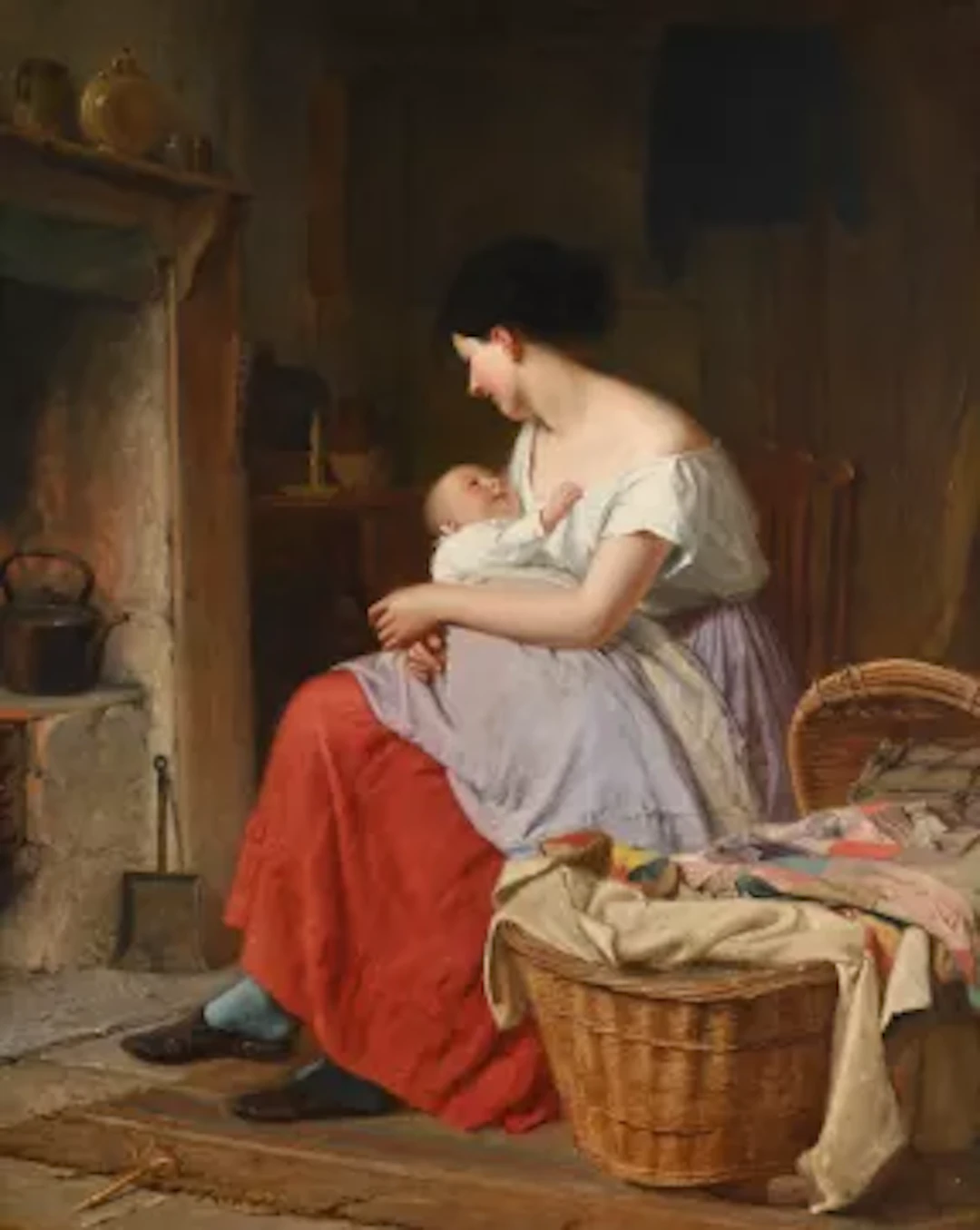 HAYNES KING (BRITISH 1831-1904), MATERNAL CARE