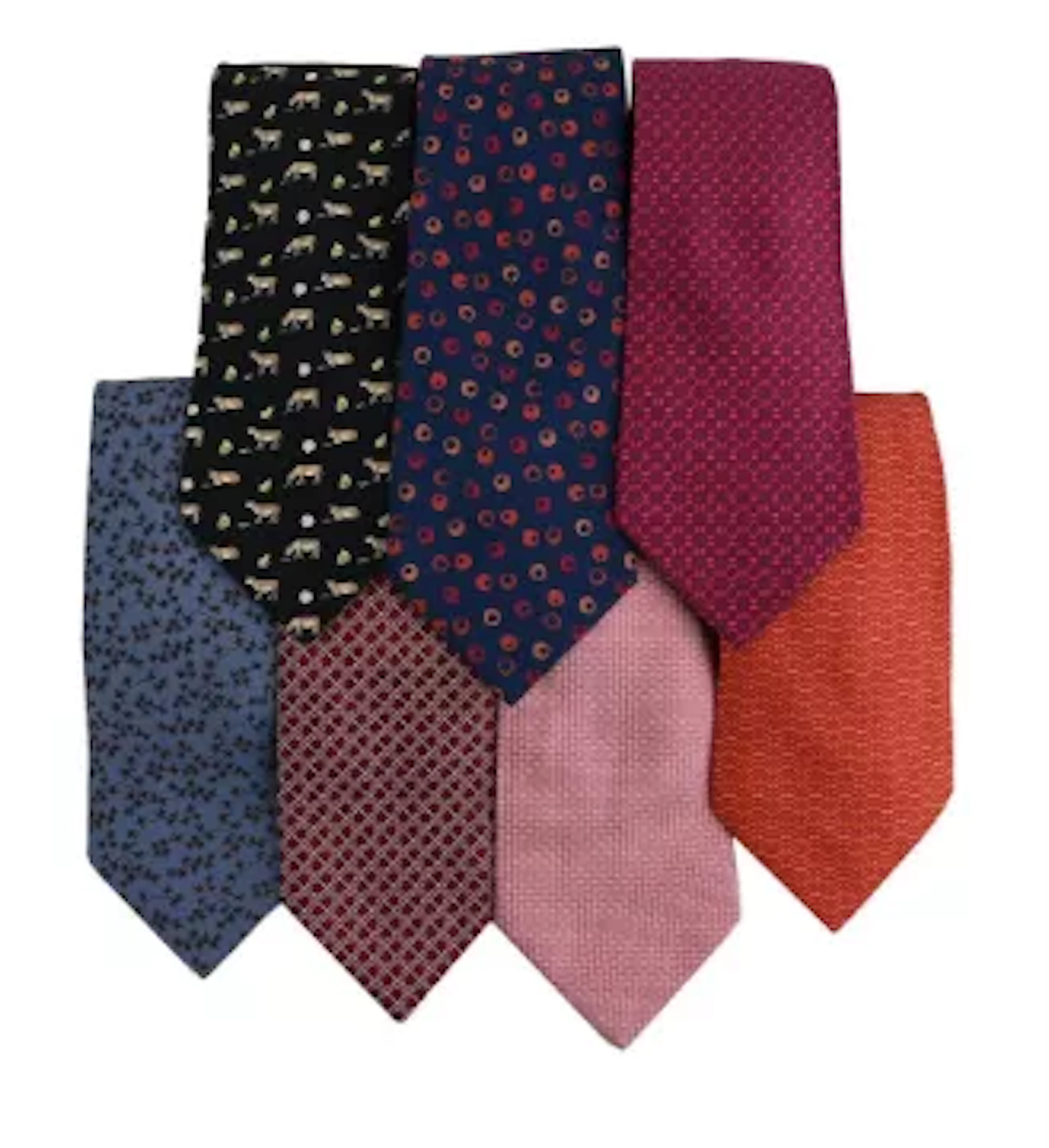 HERMÈS, SEVEN SILK TIES