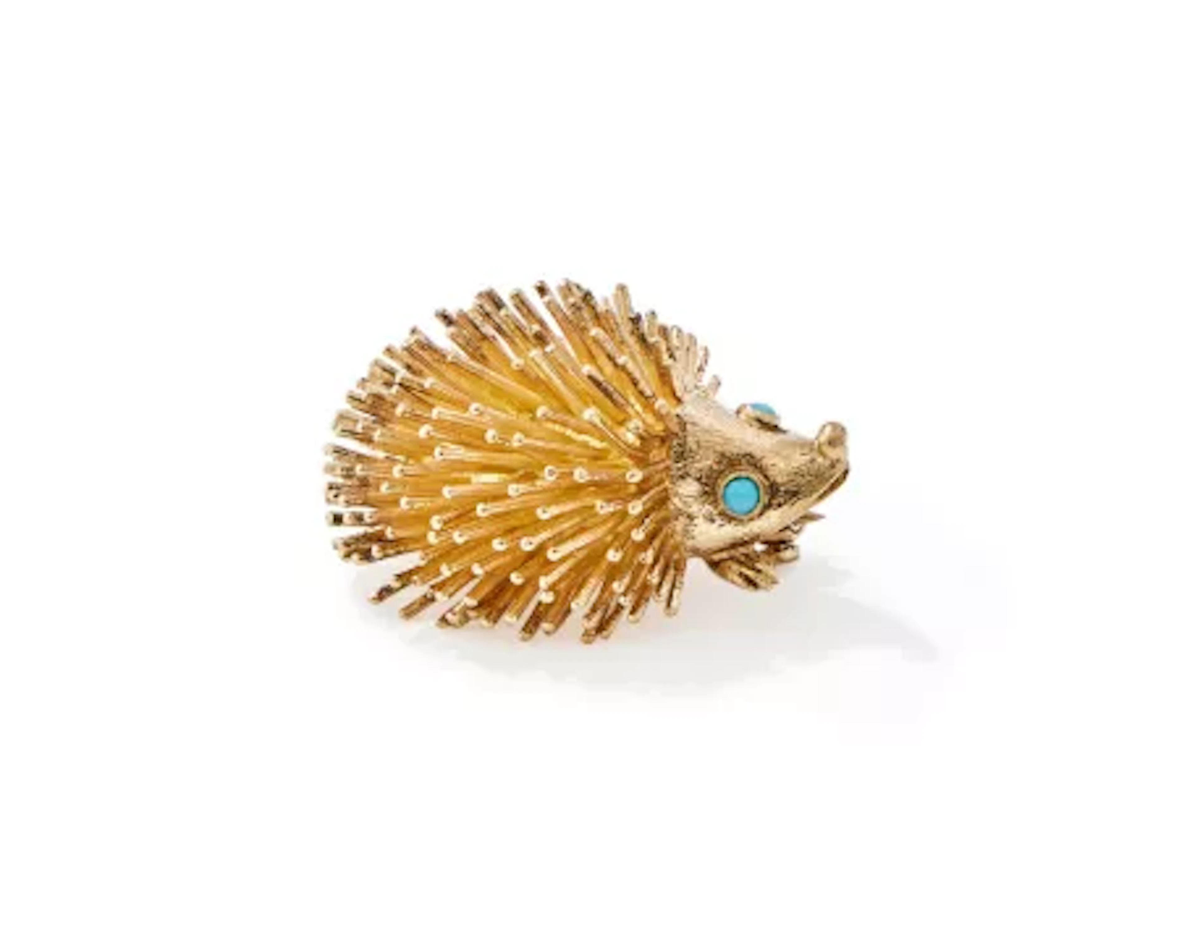 A NOVELTY HEDGEHOG BROOCH, LONDON 1965