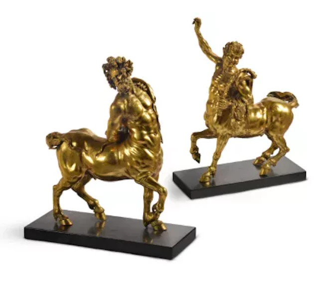 AFTER THE ANTIQUE, A PAIR OF BRONZE FIGURES OF THE FURIETTI CENTAURS