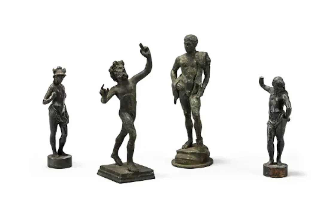 AFTER THE ANTIQUE, A GROUP OF FOUR GRAND TOUR BRONZE AND MIXED METAL
