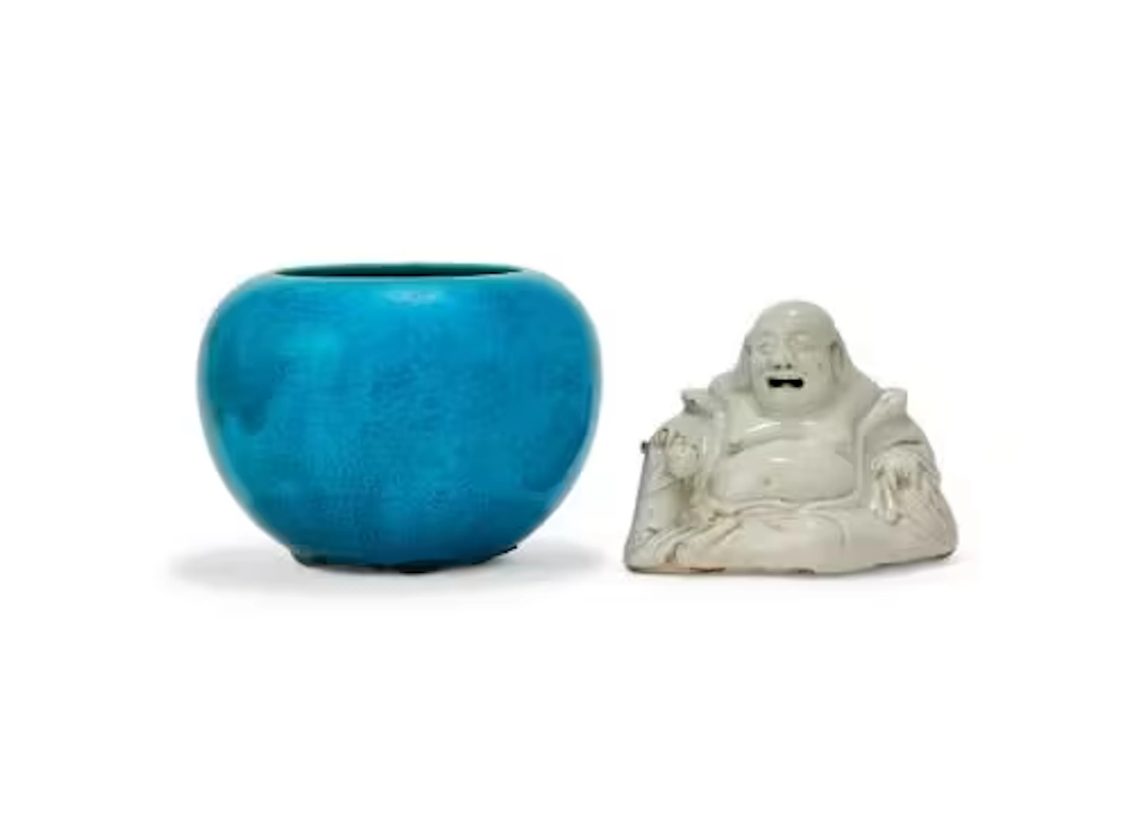 A Chinese blue glazed washer