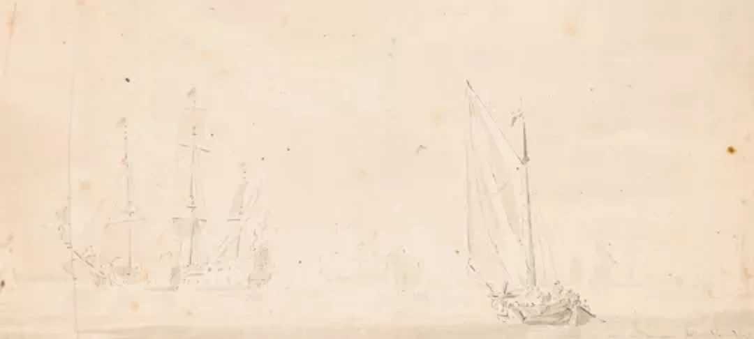 WILLEM VAN DE VELDE THE YOUNGER (DUTCH 1633-1707), A DUTCH SHIP AND