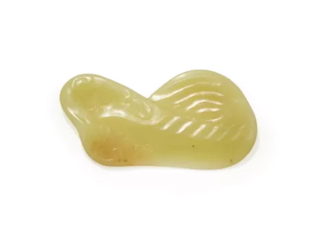 A Chinese yellow jade 'Catfish' carving, Qing Dynasty