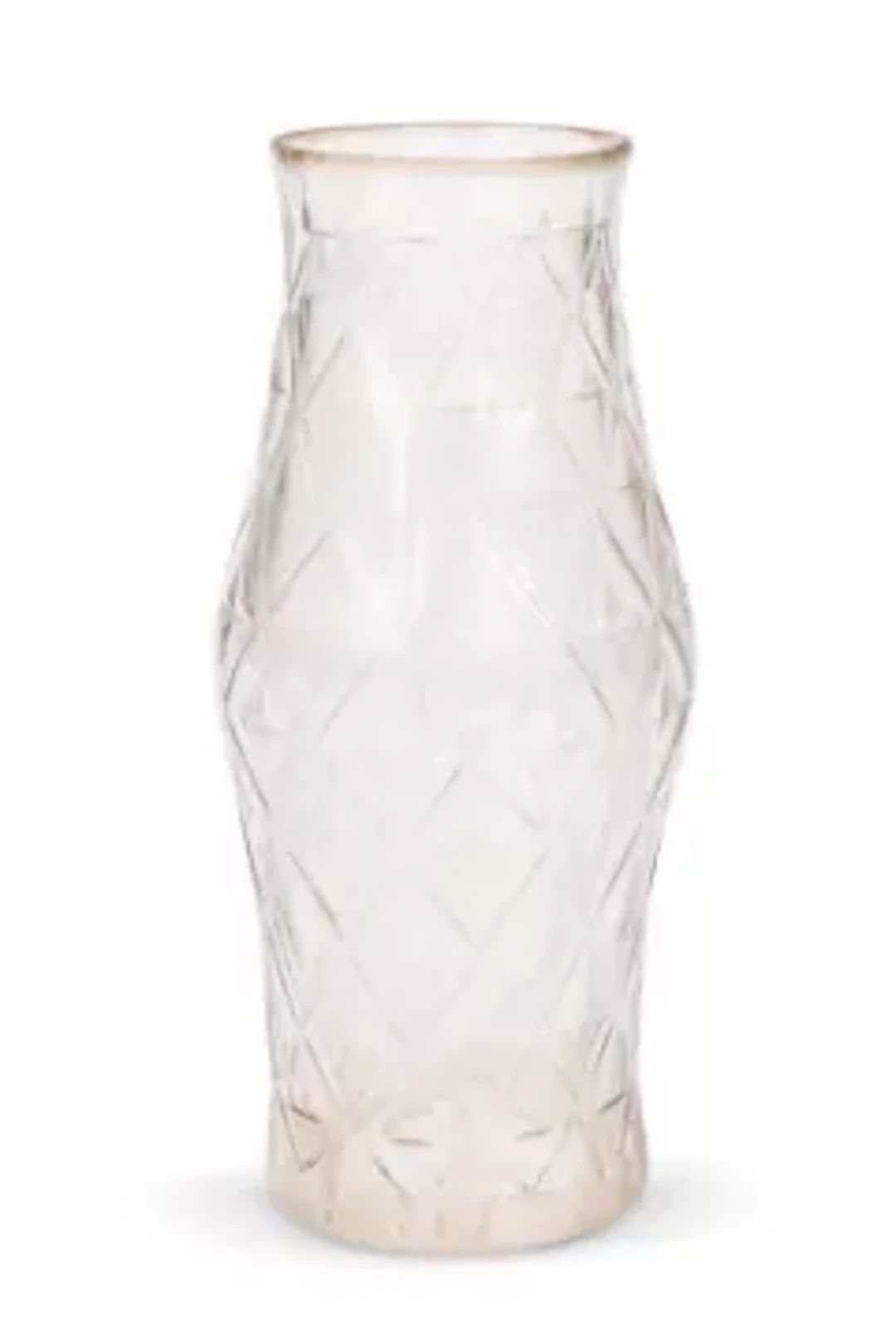 A CLEAR AND FACET-CUT BALUSTER STORM SHADE, INDIAN, 19TH CENTURY