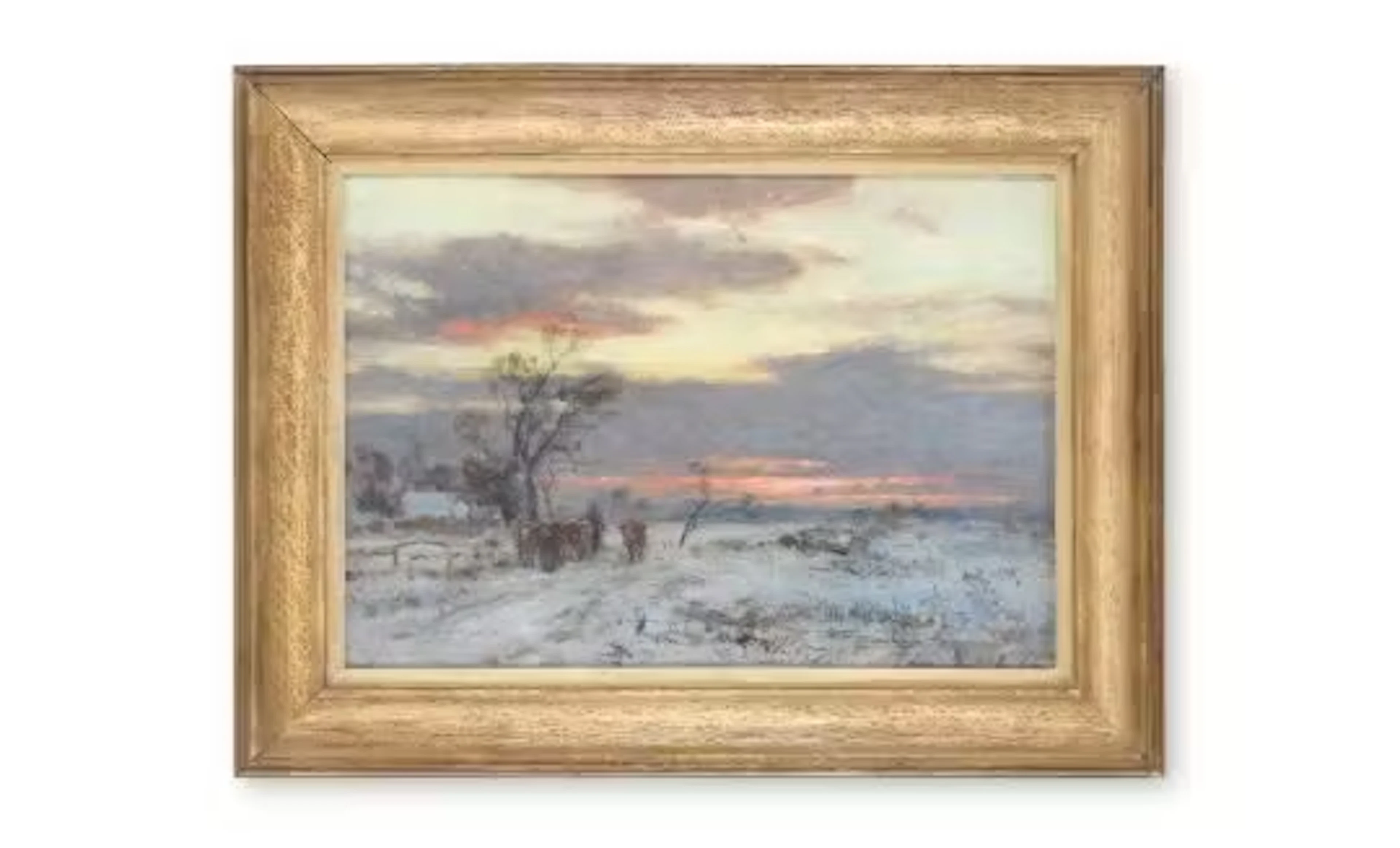 SIR ERNEST ALBERT WATERLOW (BRITISH 1850-1919), CATTLE IN A WINTER