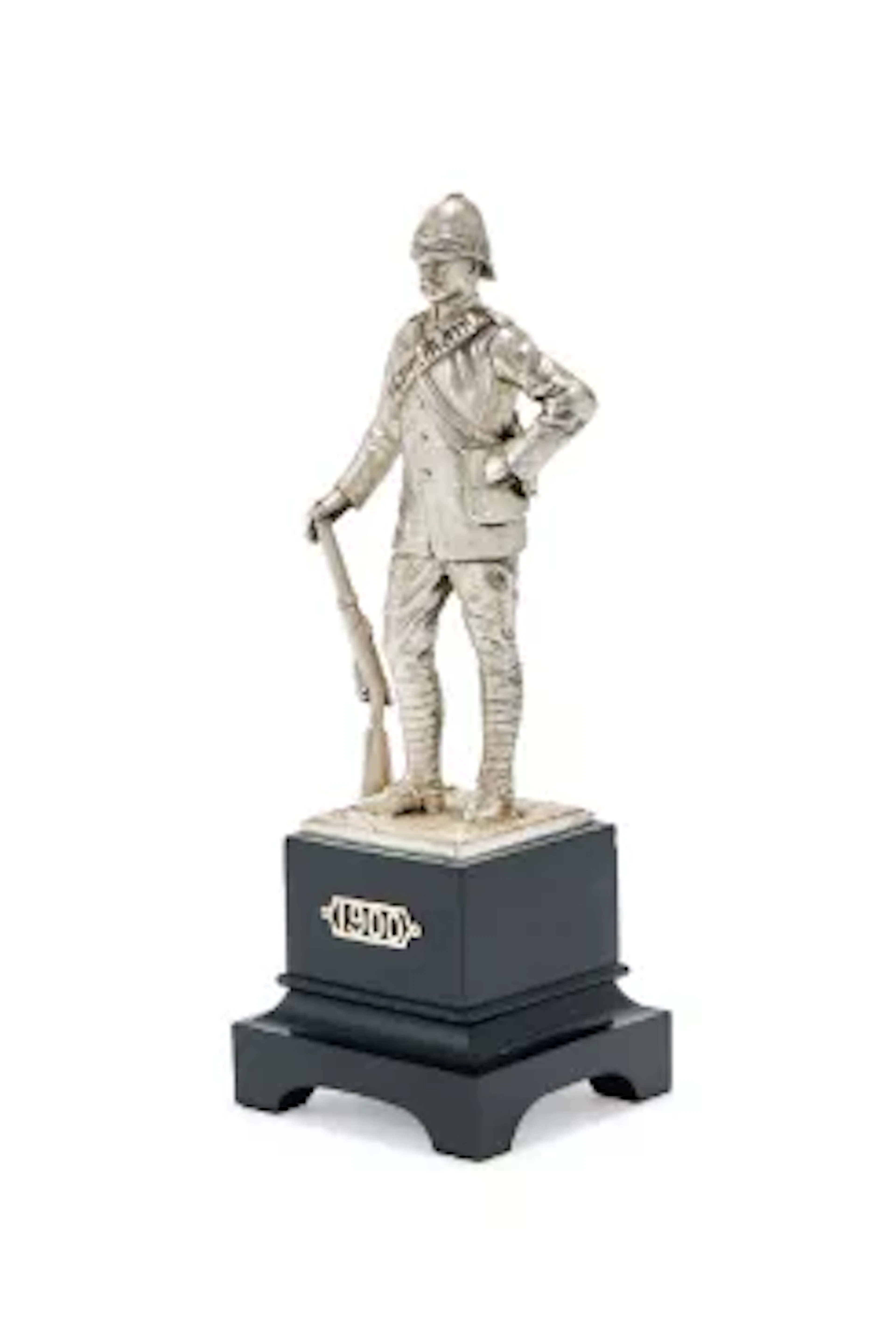 A SILVER FIGURE OF A LIFE GUARD, CARRINGTON & CO., LONDON 1907