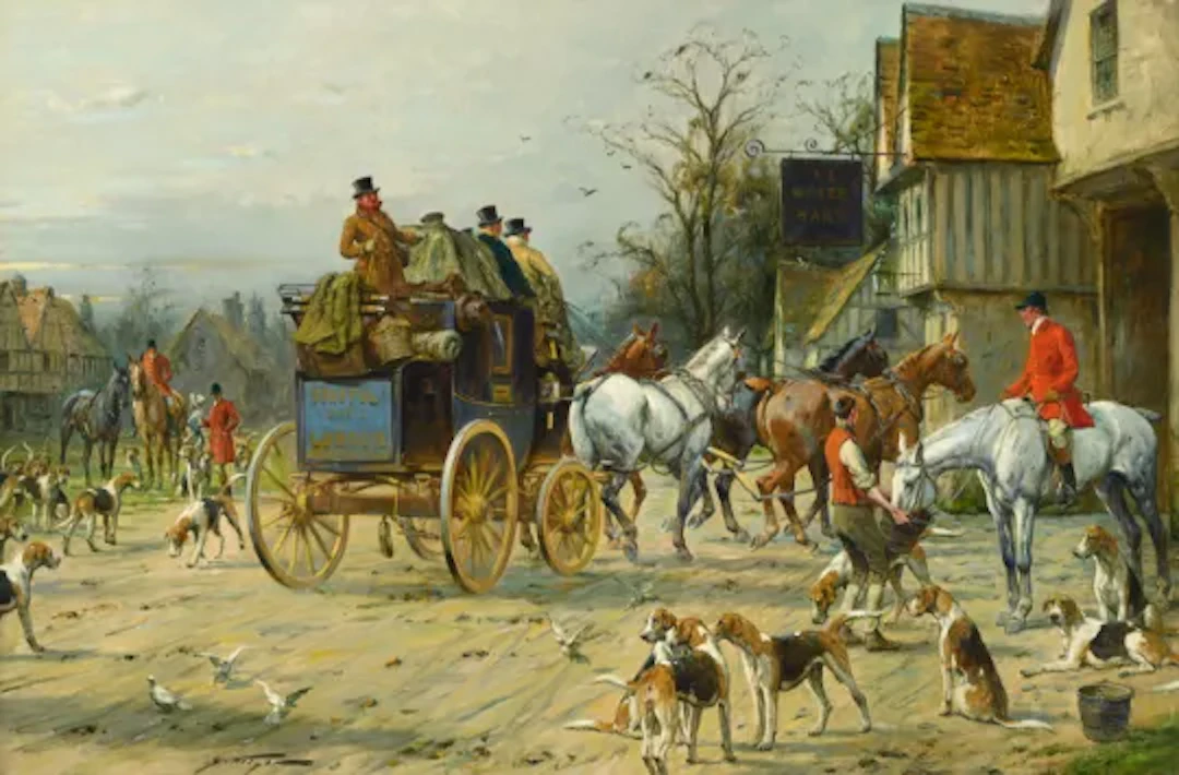 GEORGE WRIGHT (BRITISH 1860-1942), THE BRISTOL TO LONDON COACH
