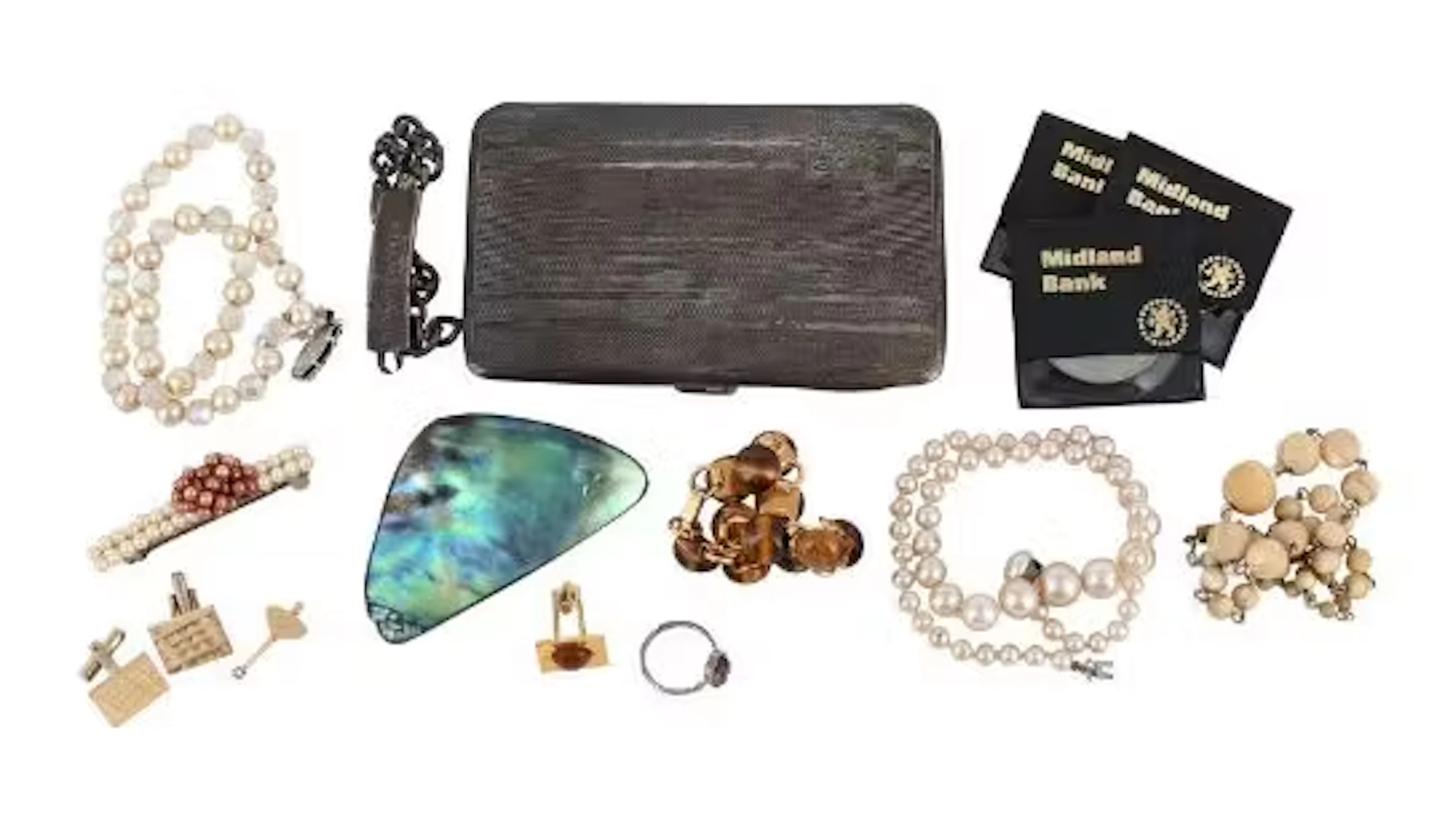 A COLLECTION OF SILVER AND COSTUME JEWELLERY