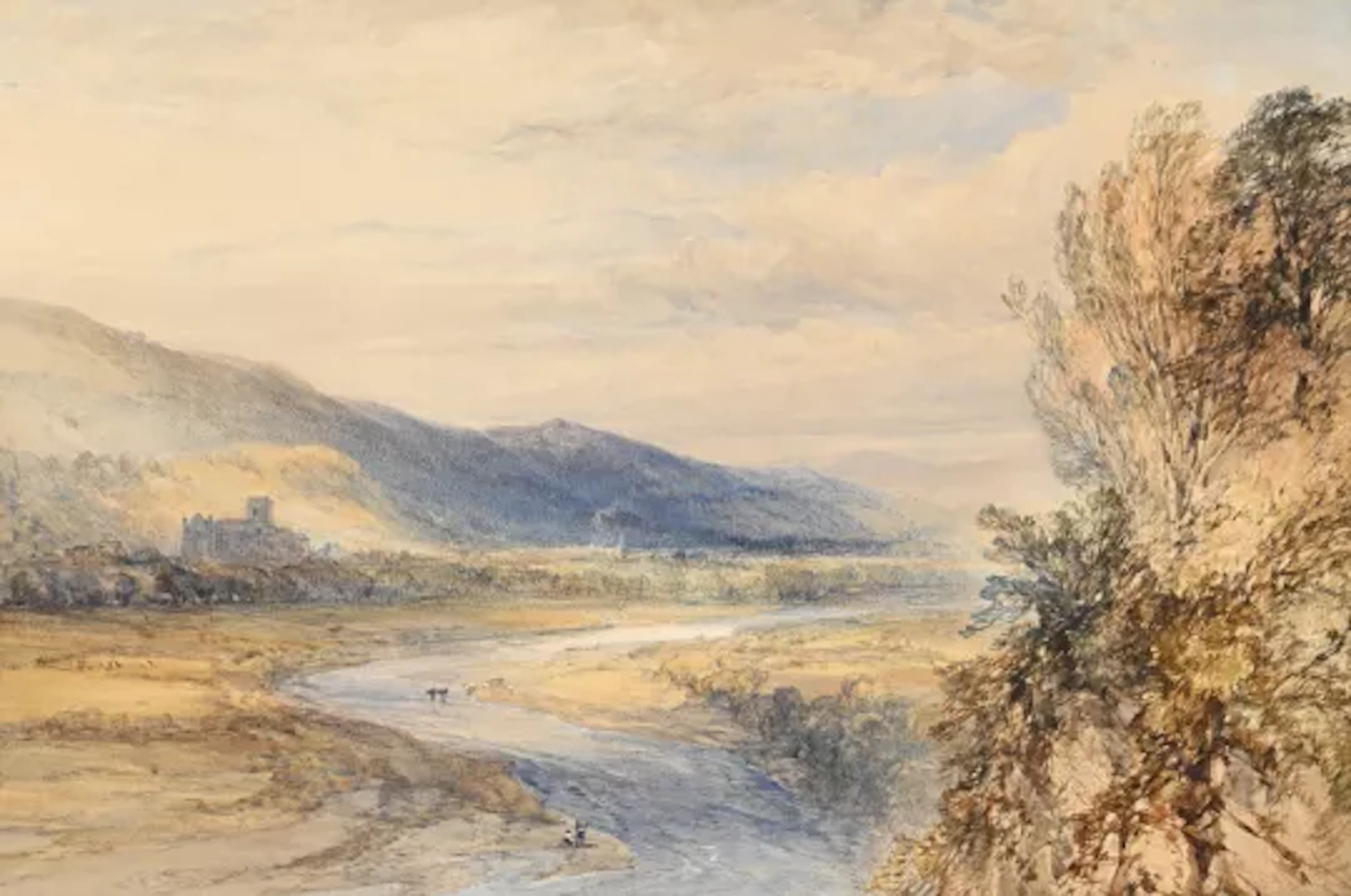 WILLIAM CALLOW, R.W.S. (BRITISH 1812-1908) MELROSE ABBEY FROM THE