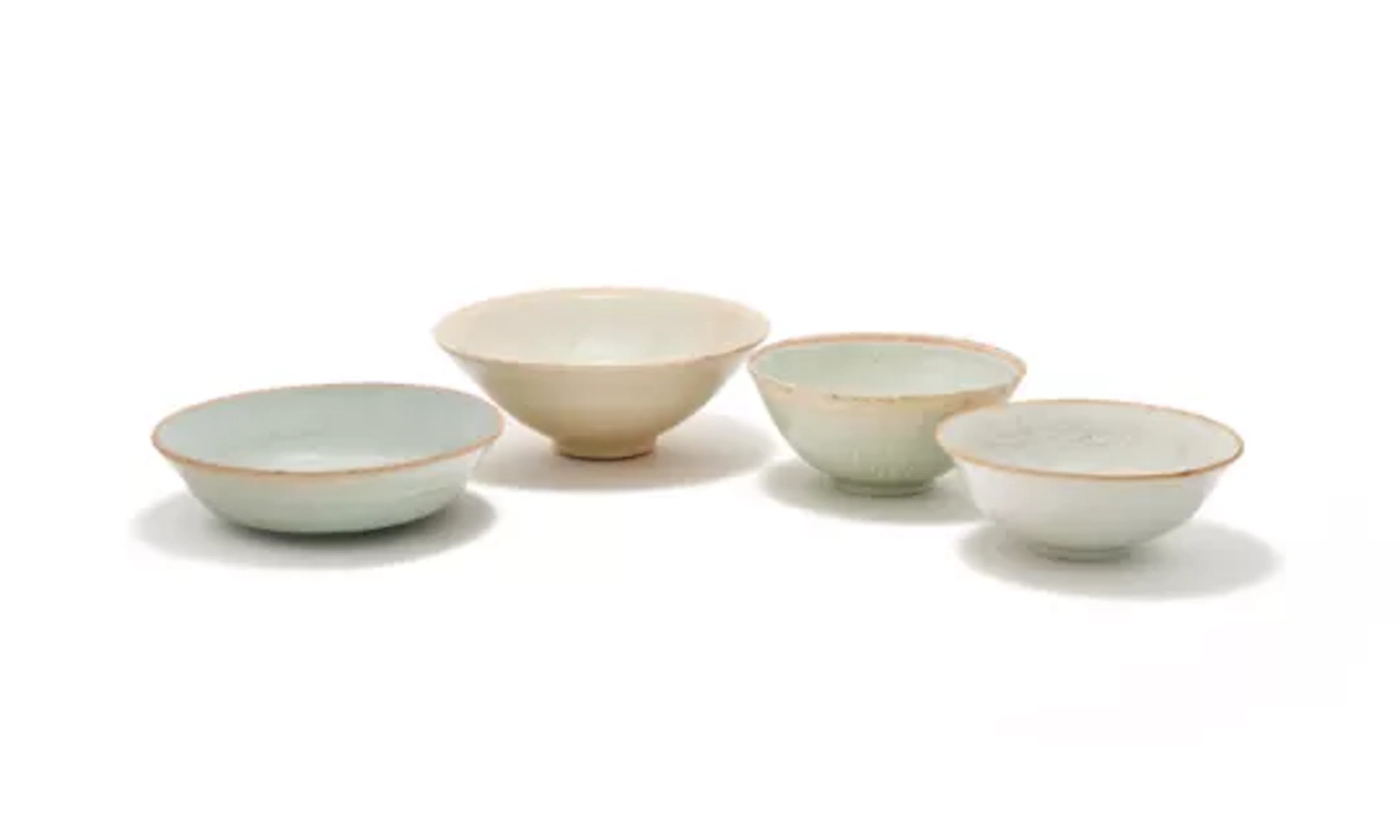 A group of four Chinese Qingbai porcelain bowls
