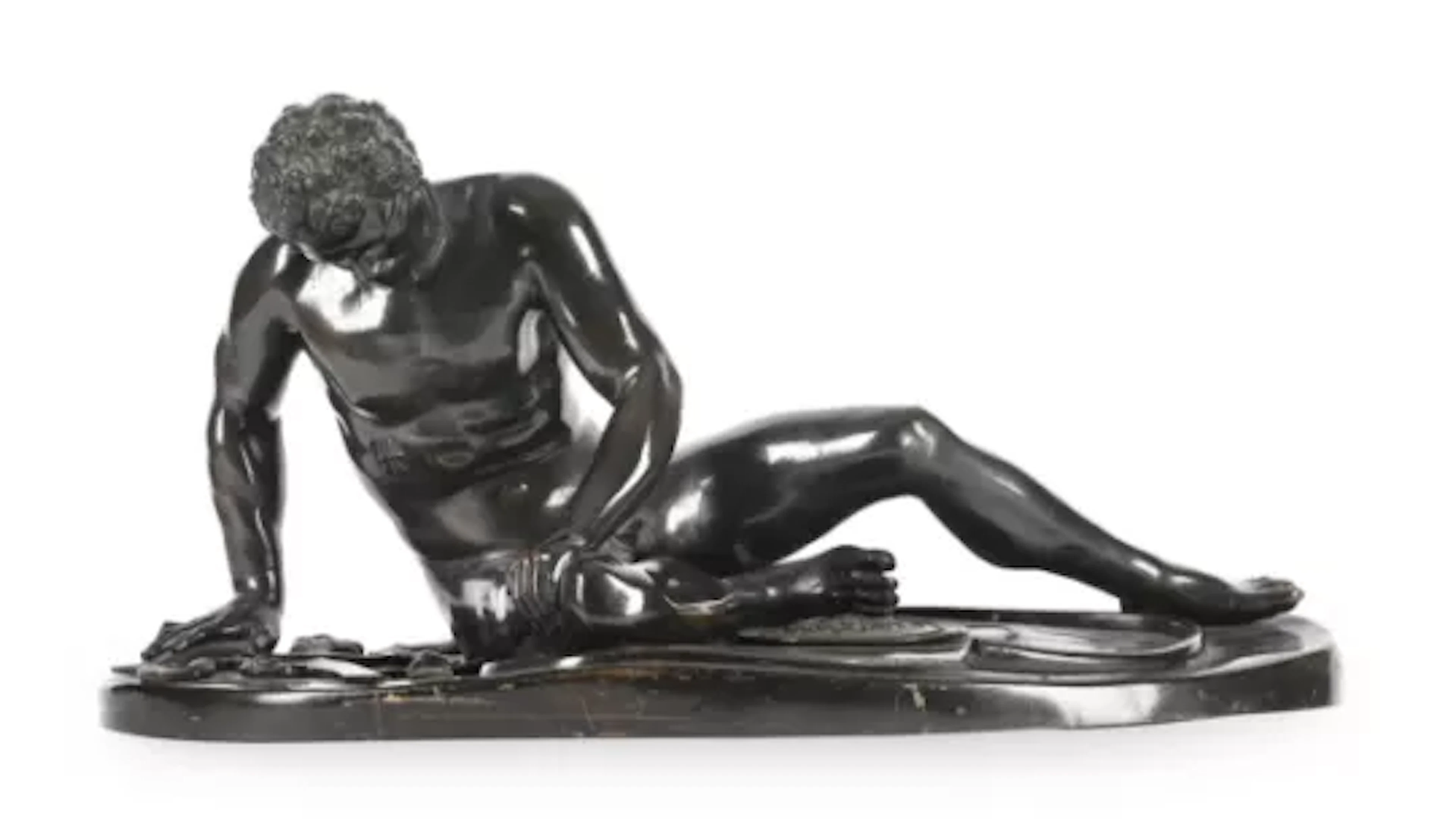 AFTER THE ANTIQUE, A BRONZE FIGURE OF THE DYING GAUL, 19TH CENTURY