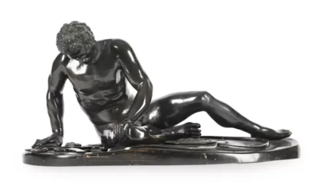 AFTER THE ANTIQUE, A BRONZE FIGURE OF THE DYING GAUL, 19TH CENTURY
