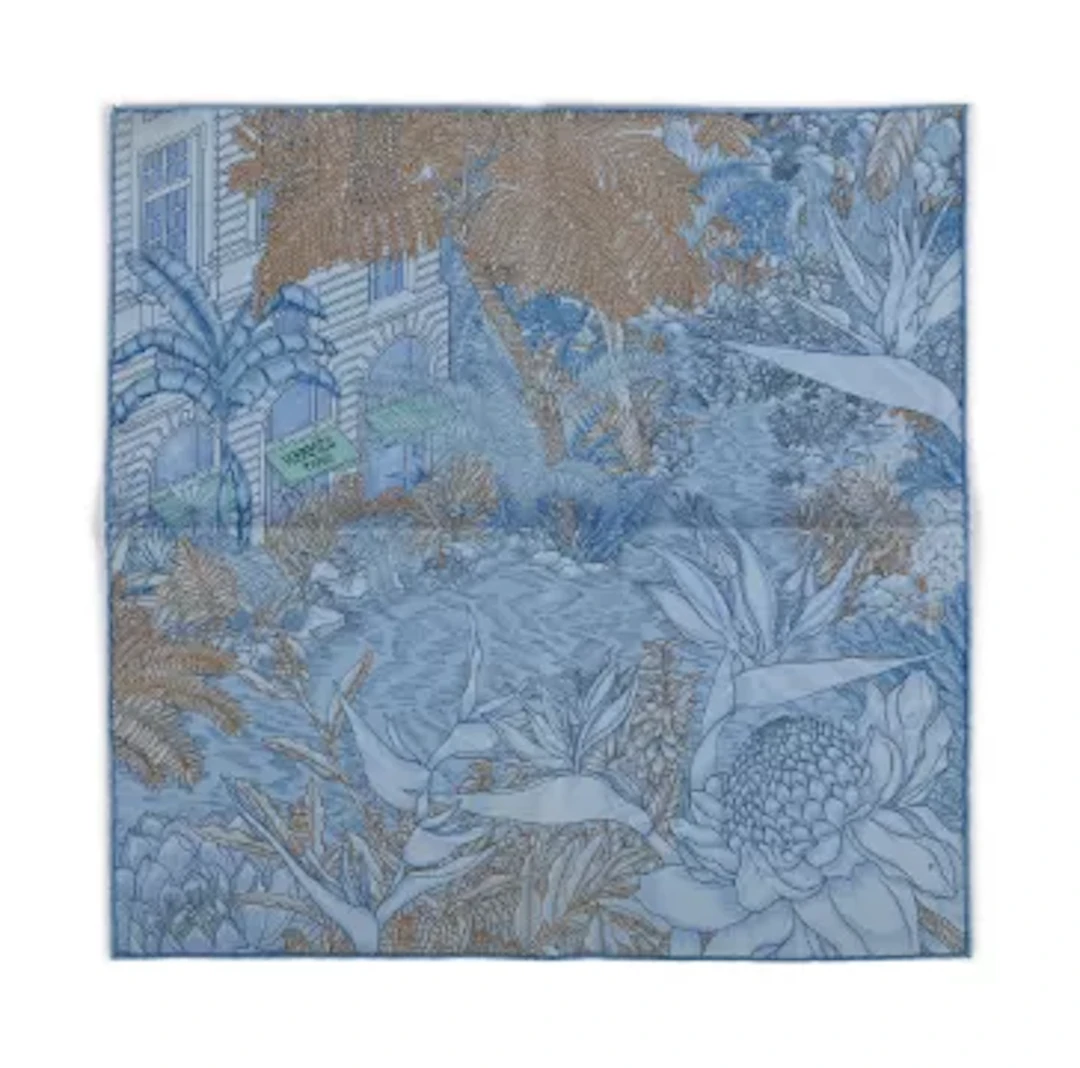 HERMÈS, FAUBOURG TROPICAL, A SILK POCKET SQUARE