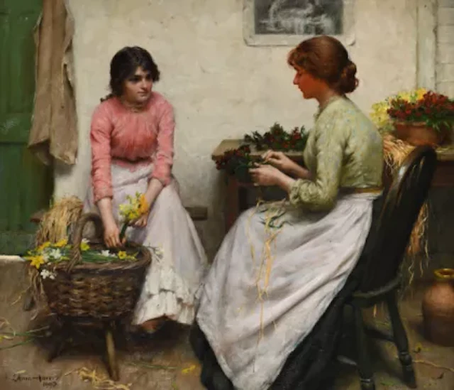 EDWIN HARRIS (BRITISH 1855-1906), SPRING FLOWERS