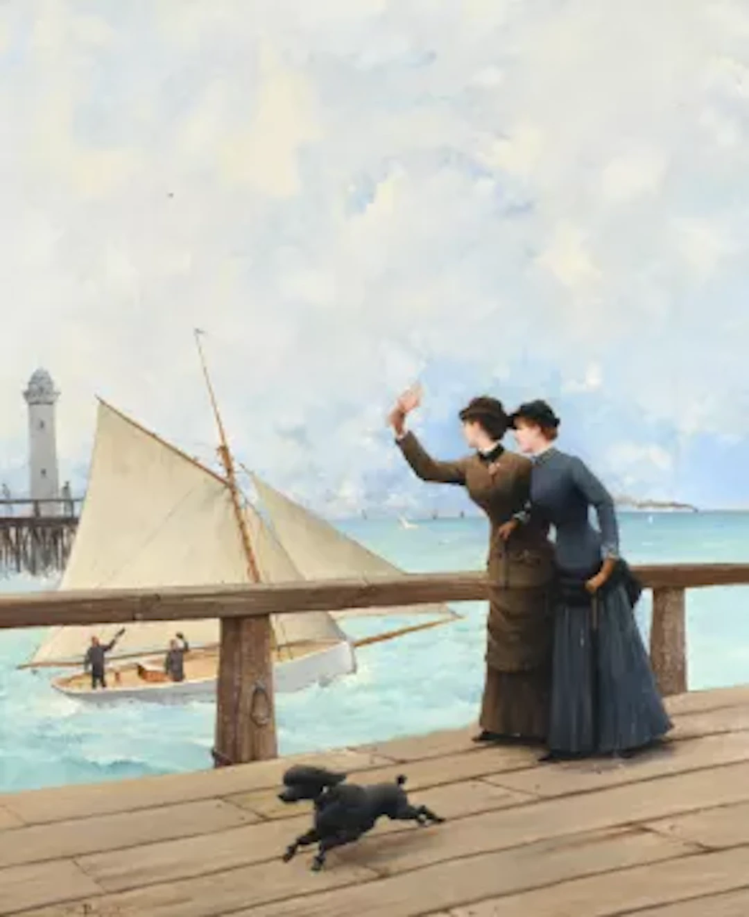 MAURICE POIRSON (FRENCH 1846-1882), PROMENADE BY THE SEA