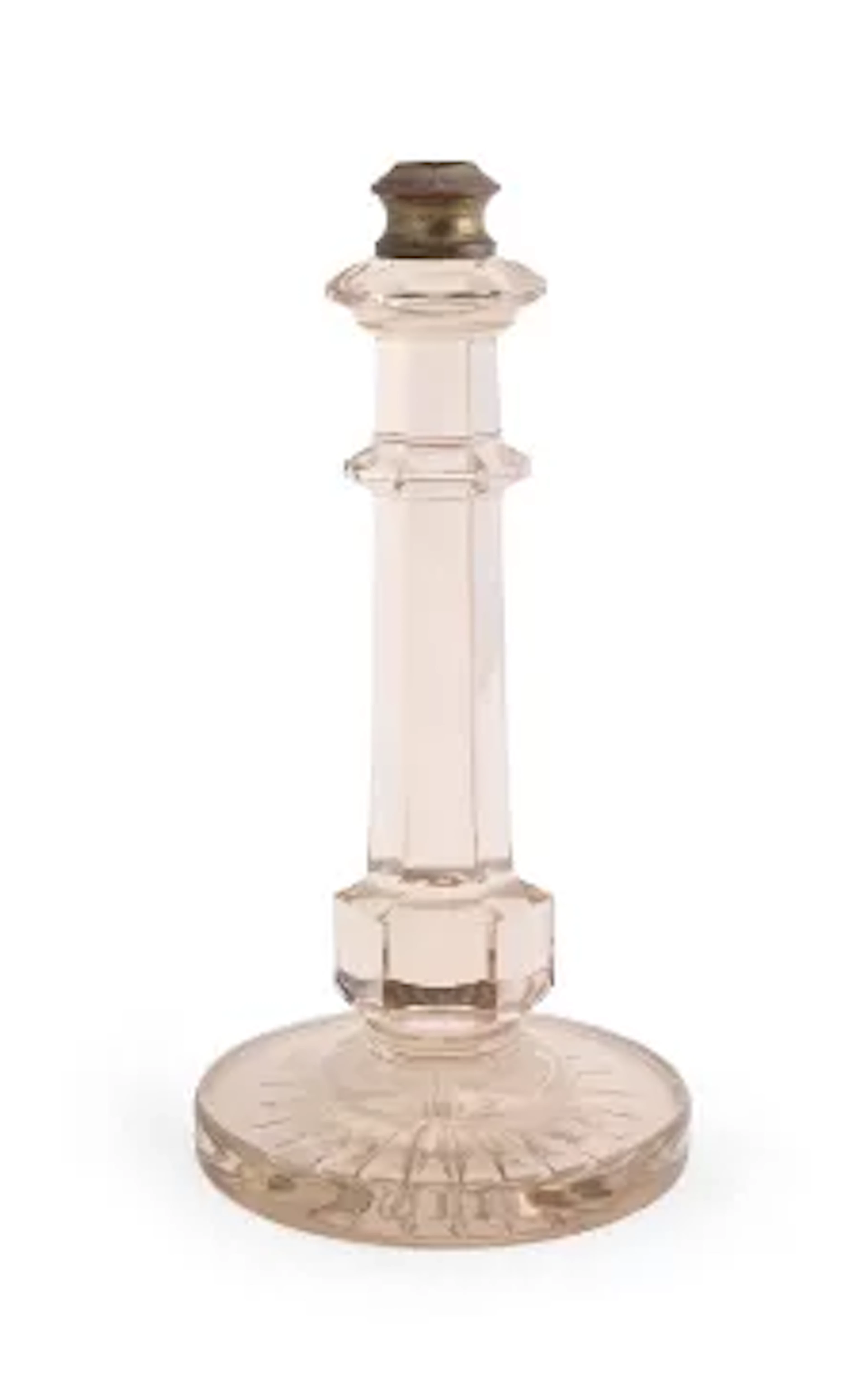 A VICTORIAN CUT GLASS LAMP BASE, MID/LATE 19TH CENTURY