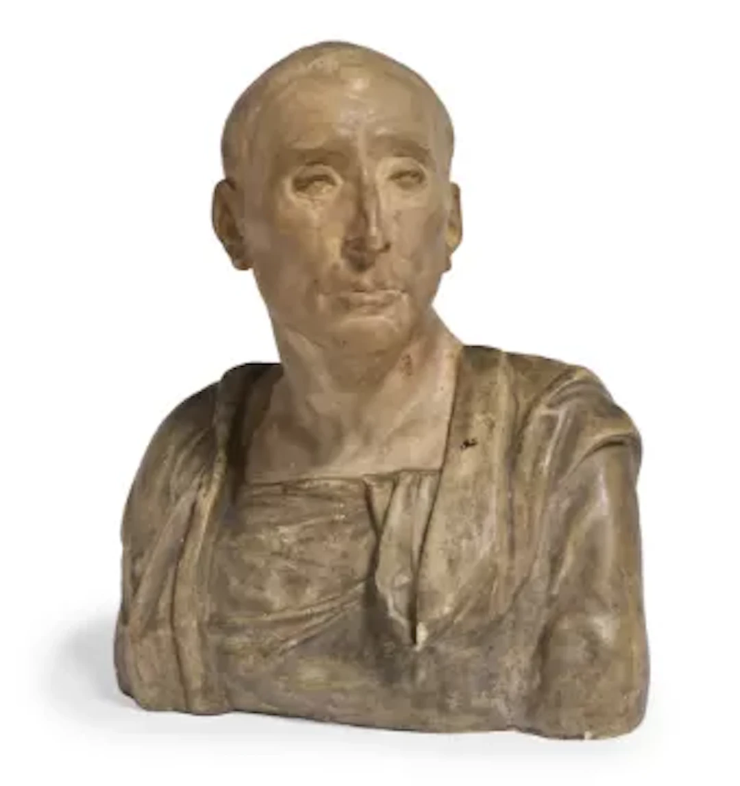 AFTER DONATELLO, A PLASTER BUST OF NICCOLÒ DA UZZANO, LATE 19TH CENTURY