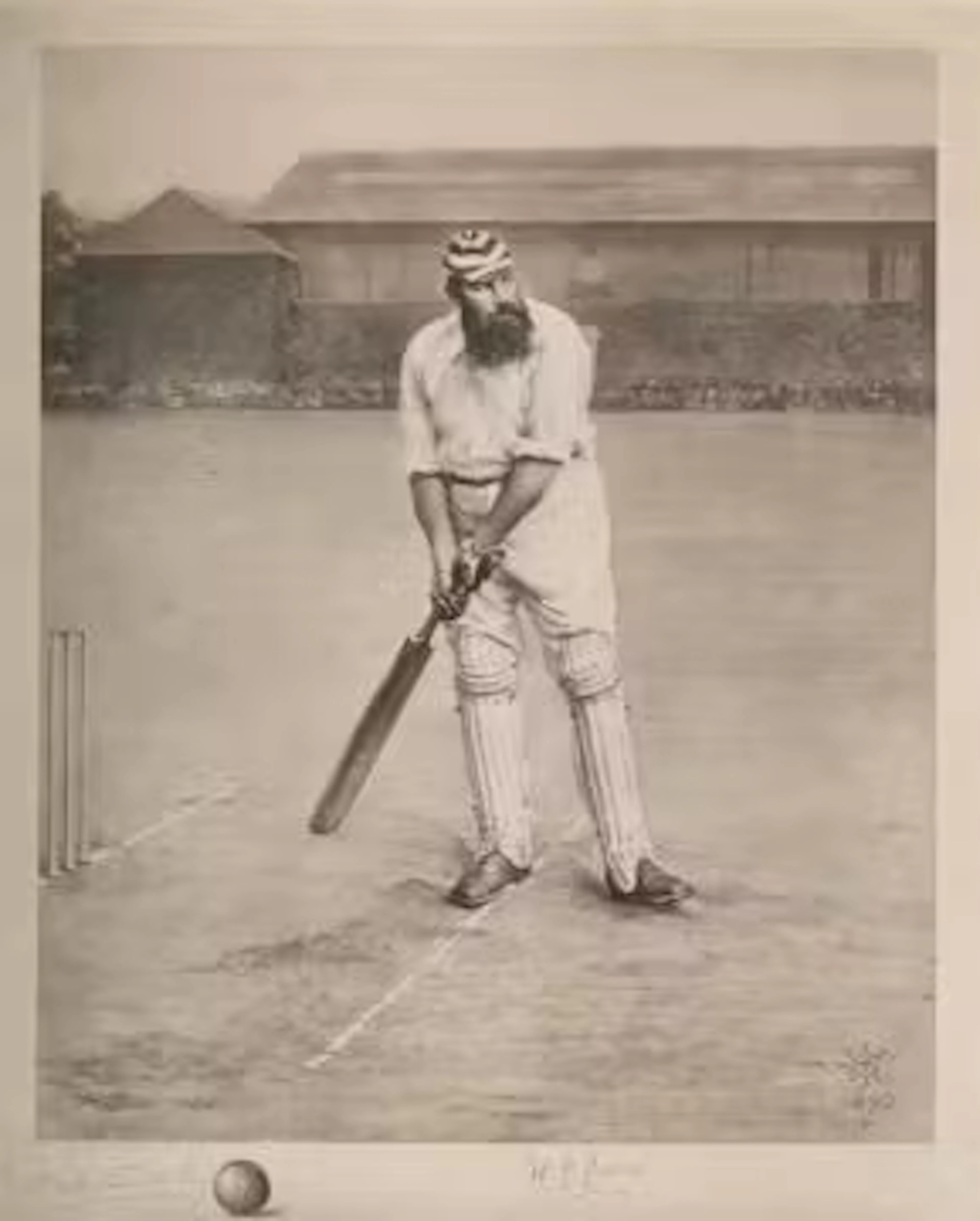 AFTER ARCHIBALD J. STUART WORTLEY, W. G. GRACE AT THE WICKET