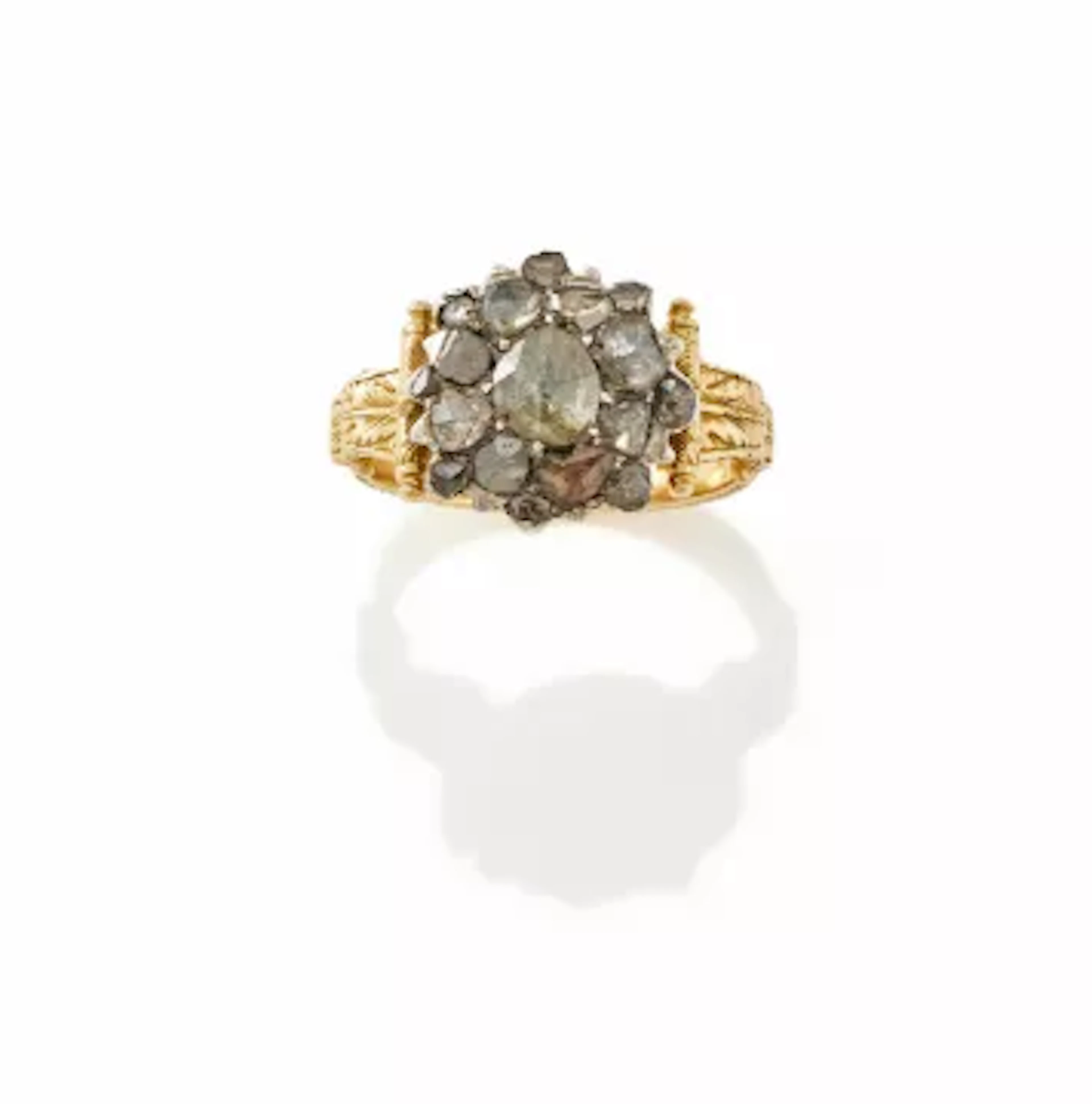 A WILLIAM IV DIAMOND CLUSTER RING, CIRCA 1830S