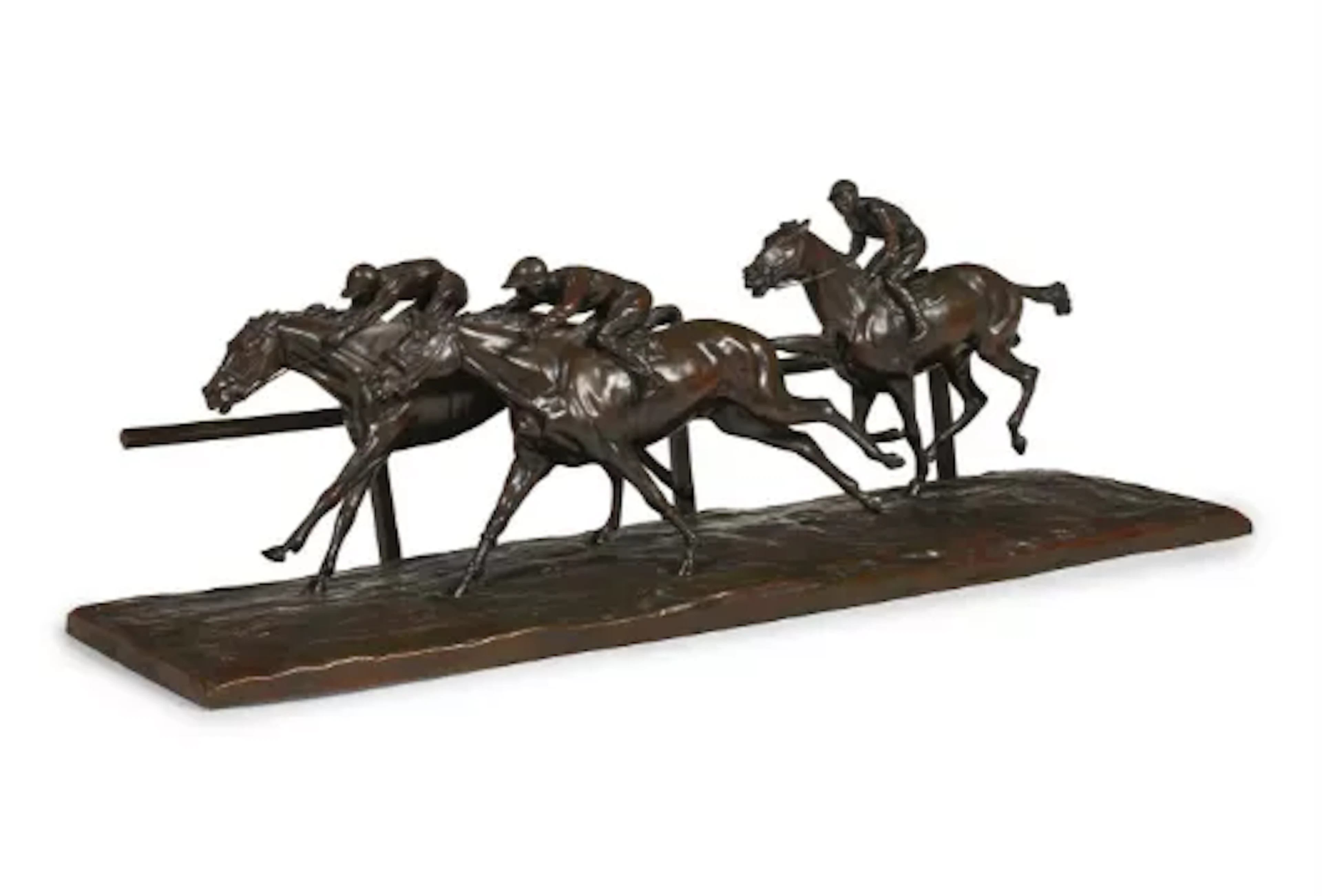 λ YVES BENOIST-GIRONIERE (1903-1983), AN EQUESTRIAN RACING BRONZE