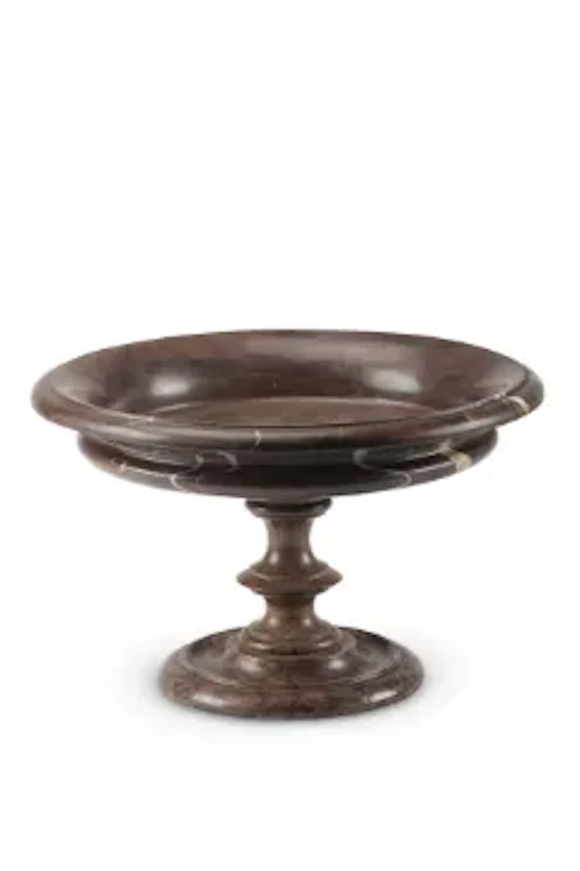 A GRAND TOUR ROUGE GRIOTTE MARBLE TAZZA, 19TH CENTURY