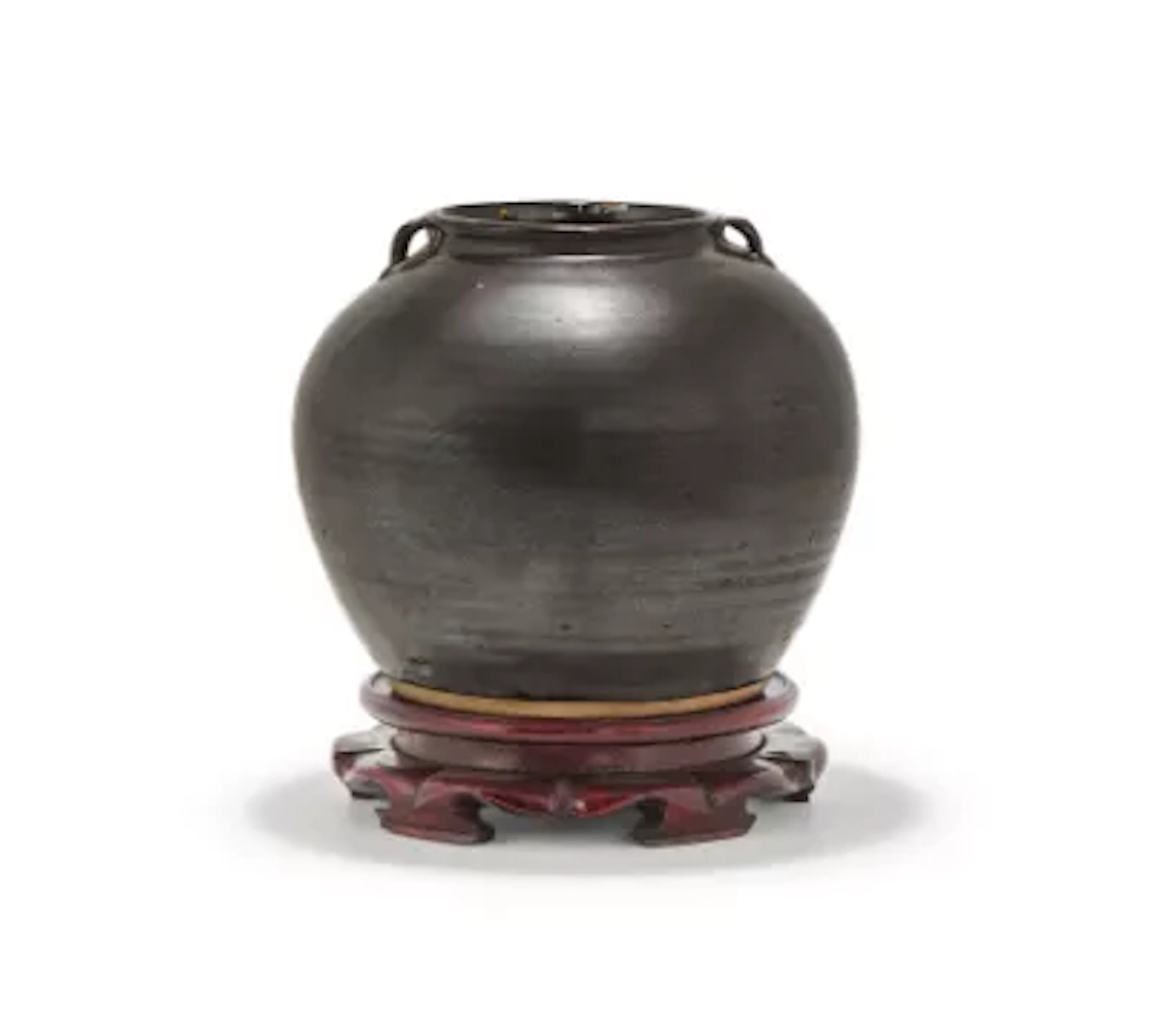 A Chinese black glazed oil spotted jar, Jin Dynasty (1115-1234)