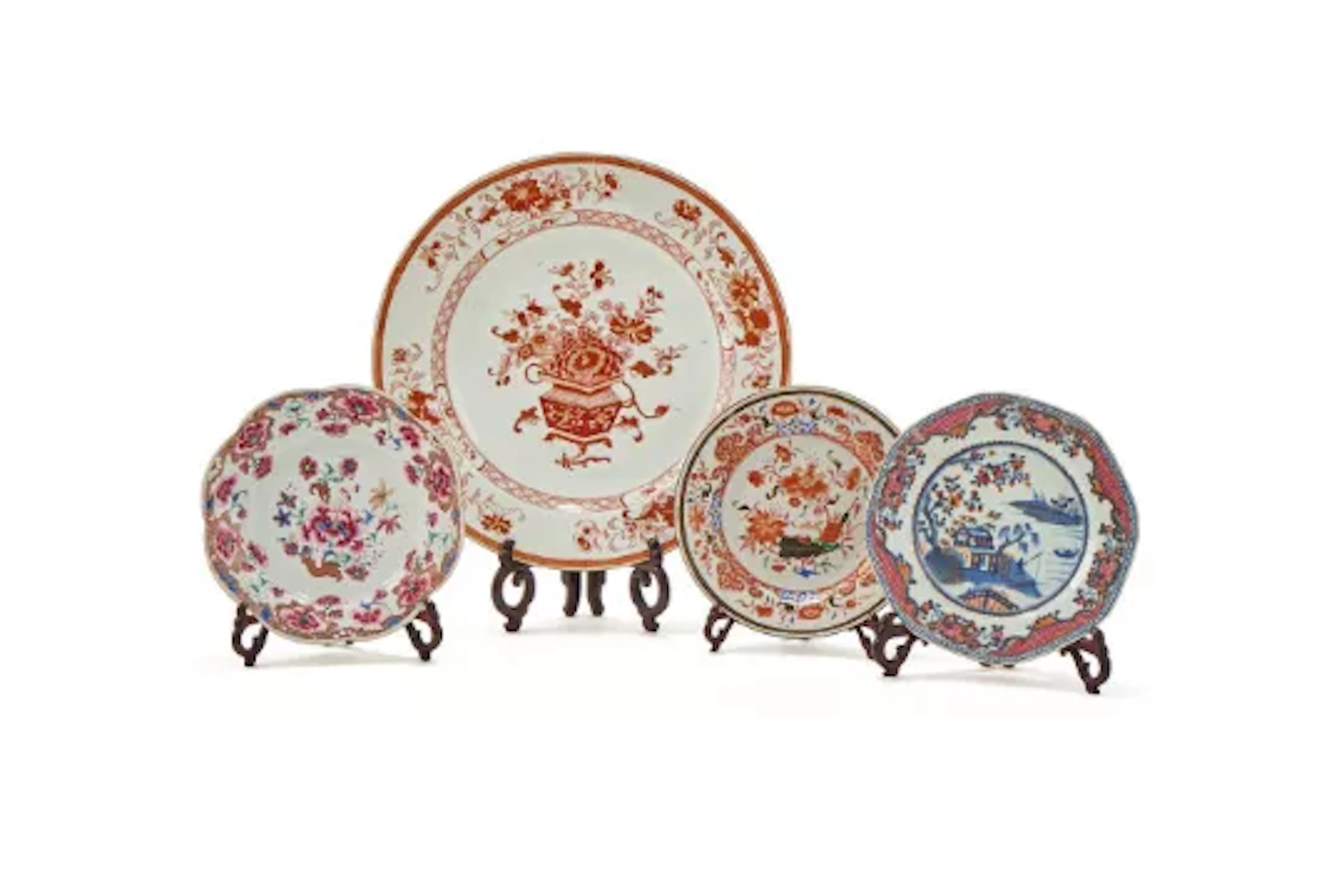 A Chinese iron-red and gilt large dish