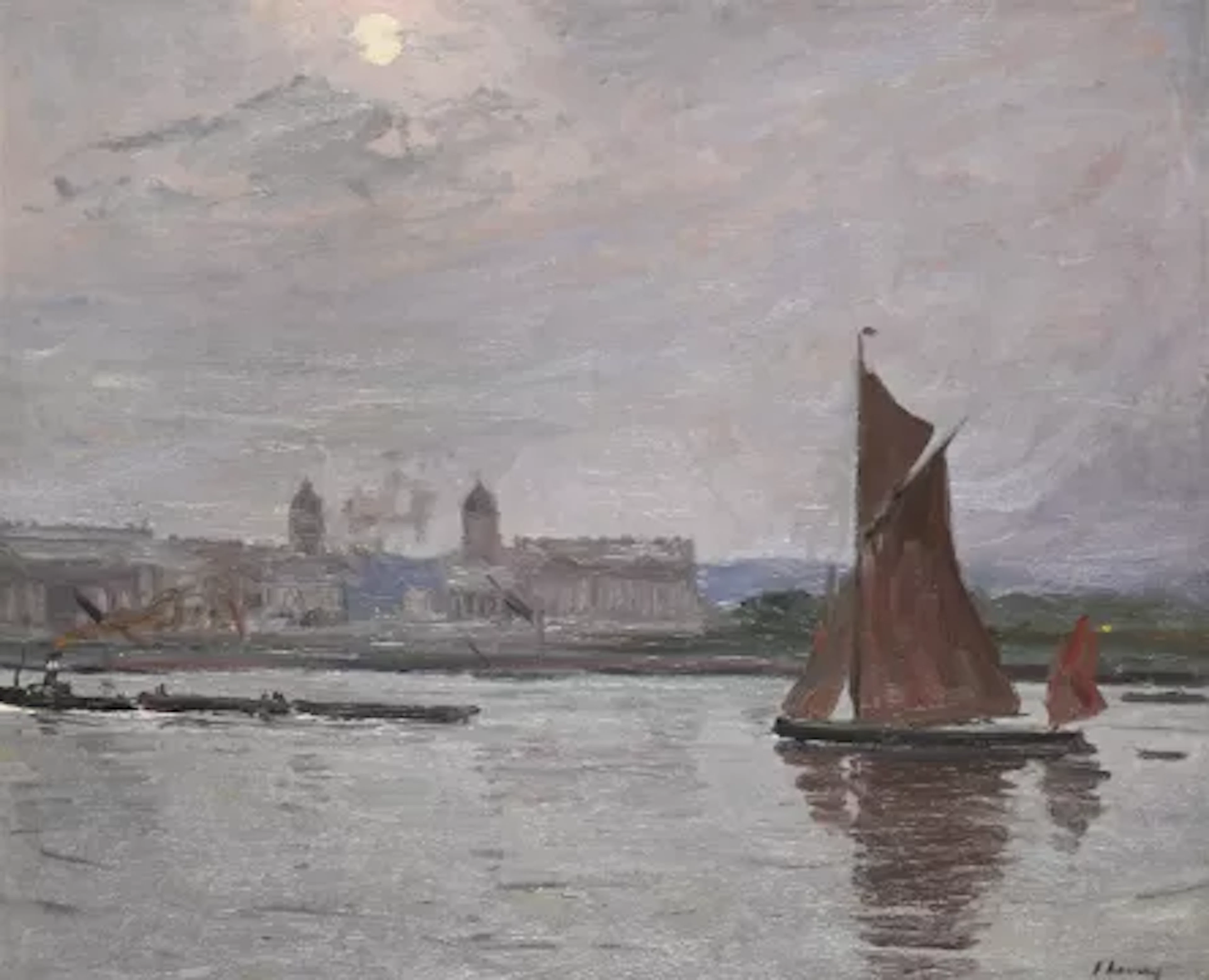 SIR JOHN LAVERY (BRITISH 1856-1941), THE RIVER AT GREENWICH