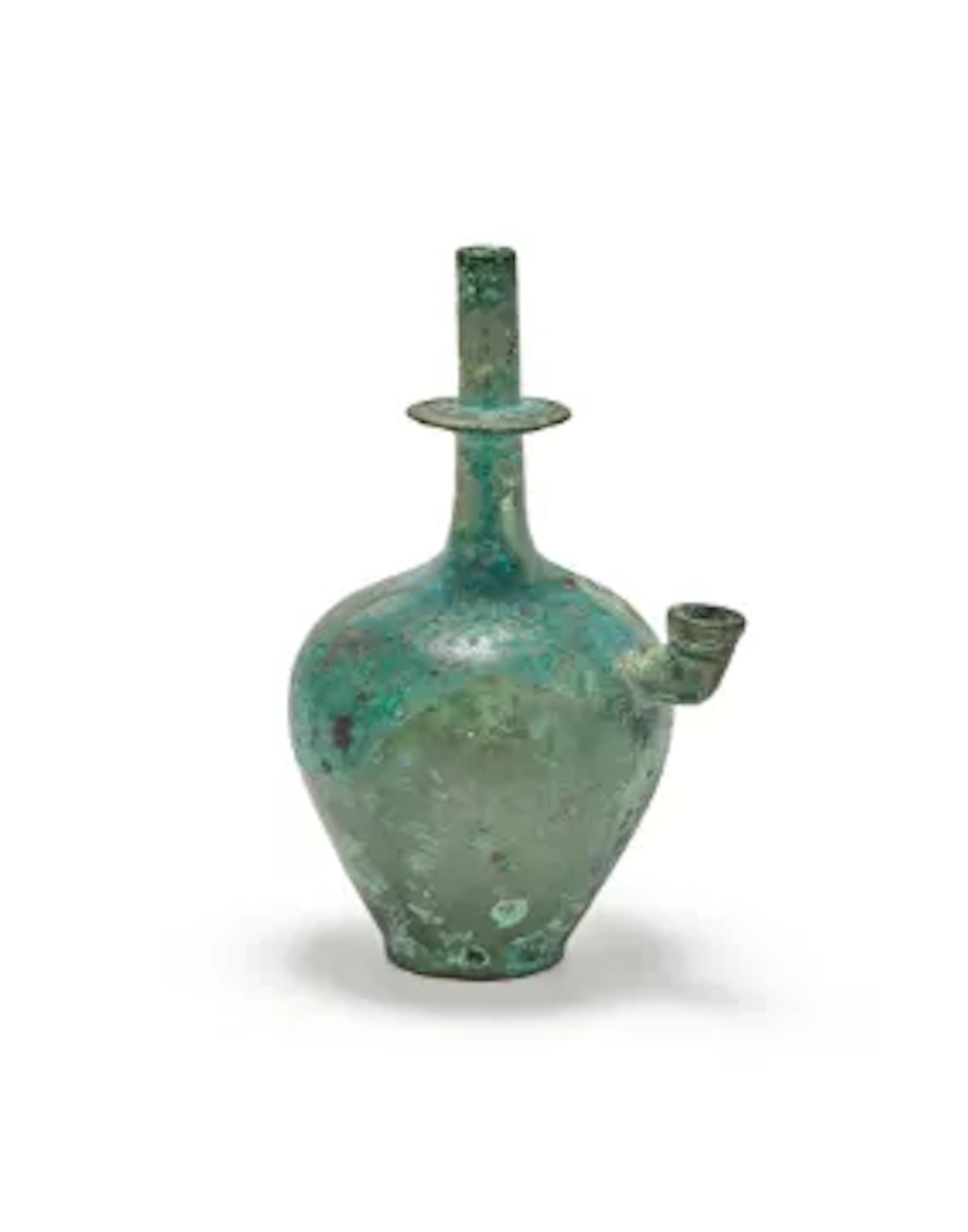 A Chinese bronze alloy kundika, Tang Dynasty (618-907)