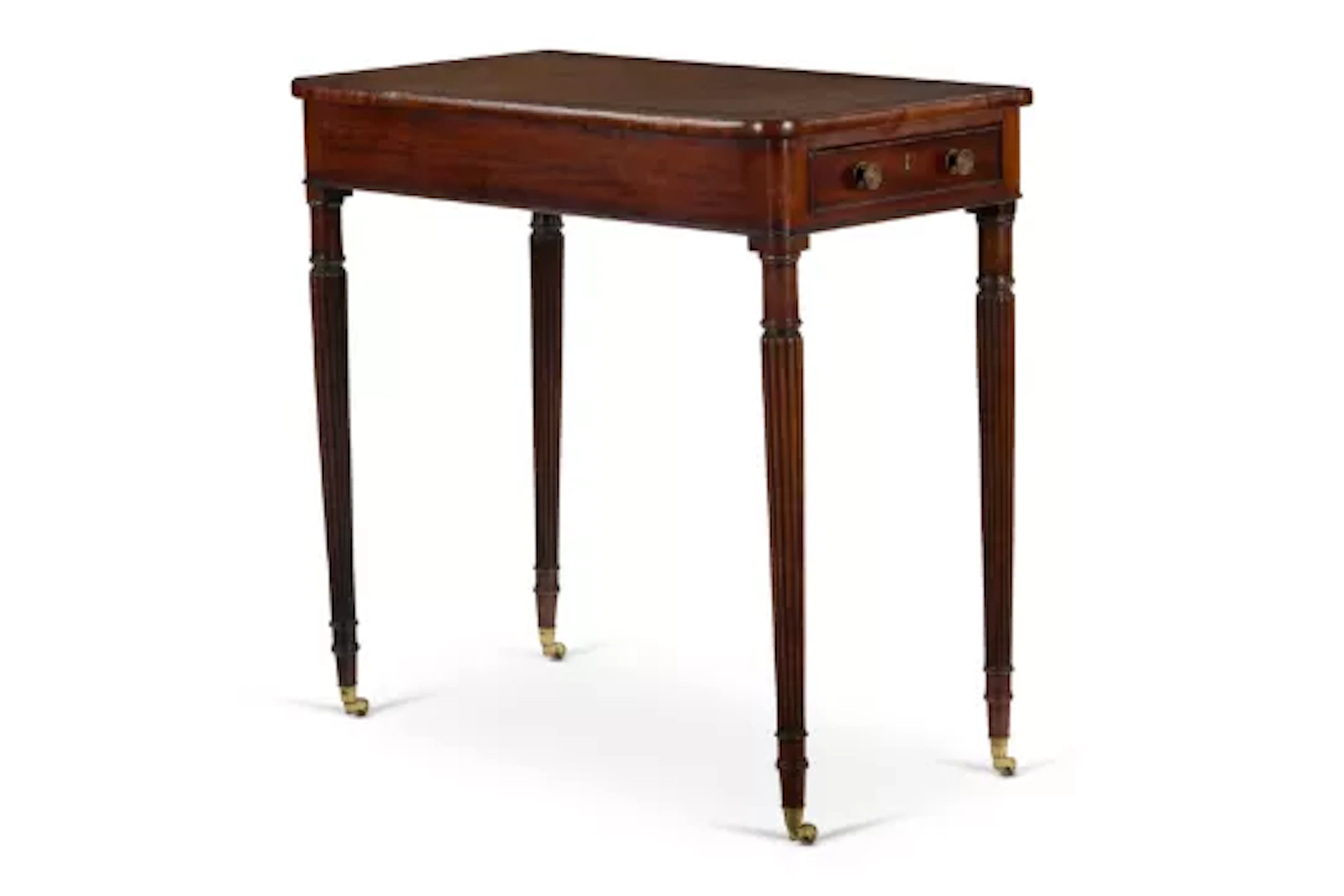 A REGENCY MAHOGANY OCCASIONAL WRITING-TABLE, EARLY 19TH CENTURY, IN