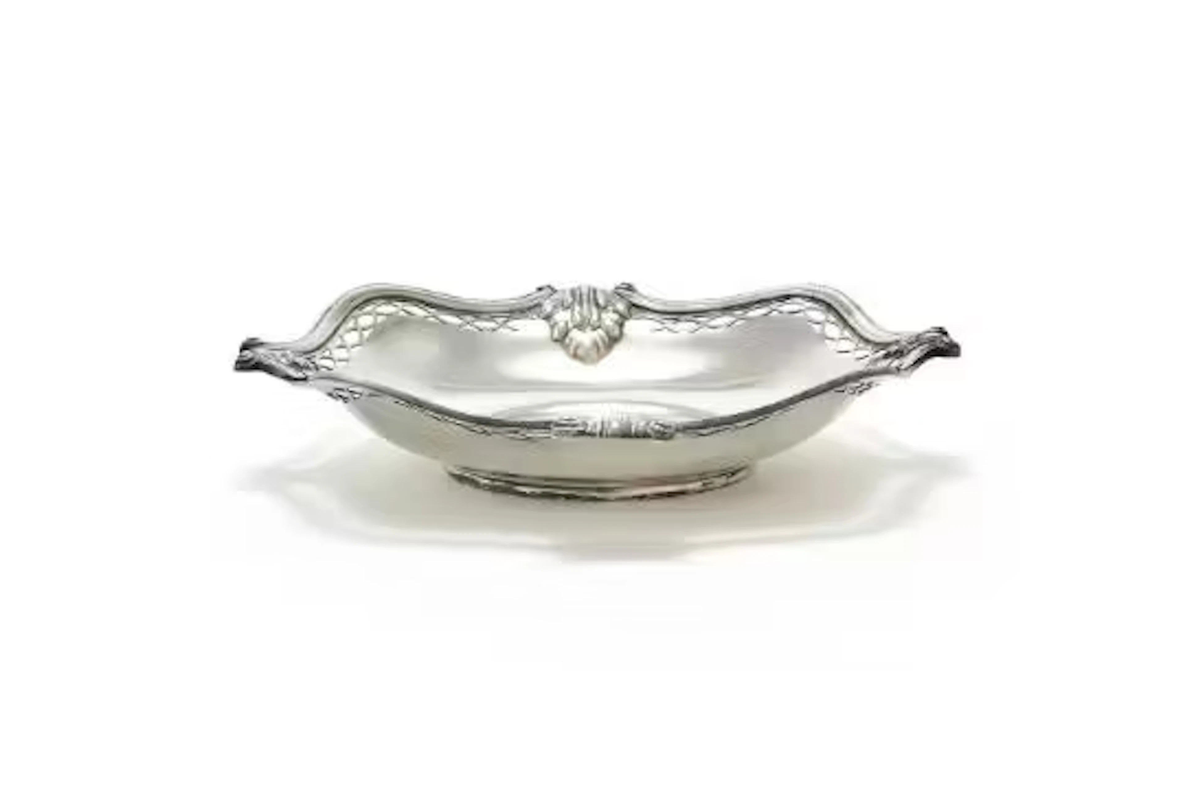 A SILVER PIERCED DISH