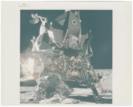 [Apollo 12] ALAN BEAN EMERGES FROM THE LUNAR MODULE TO TAKE HIS FIRST ...
