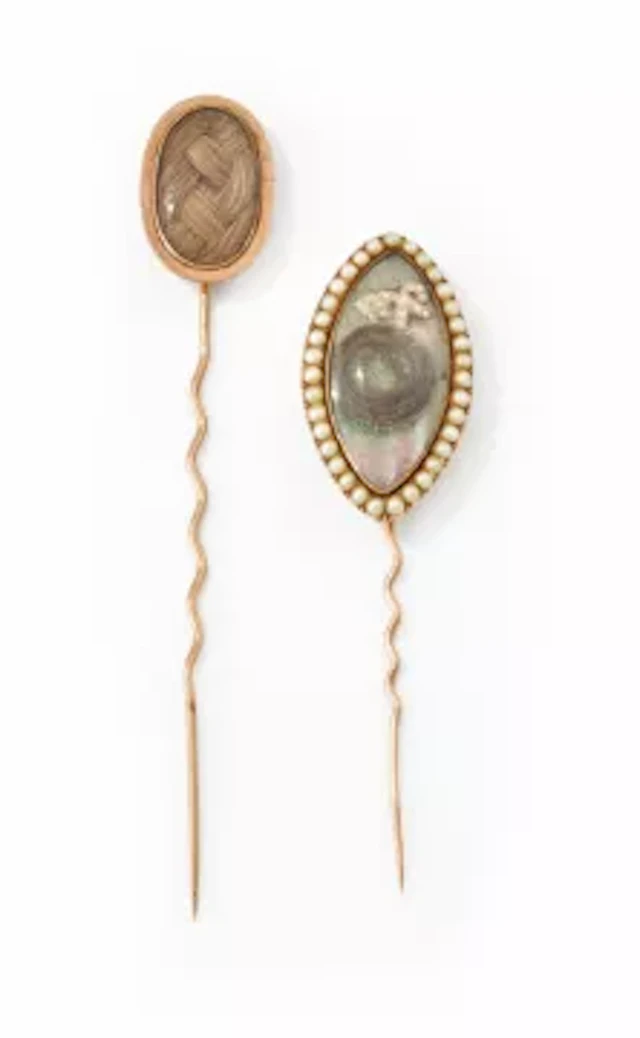 TWO GEORGE III SENTIMENTAL STICKPINS