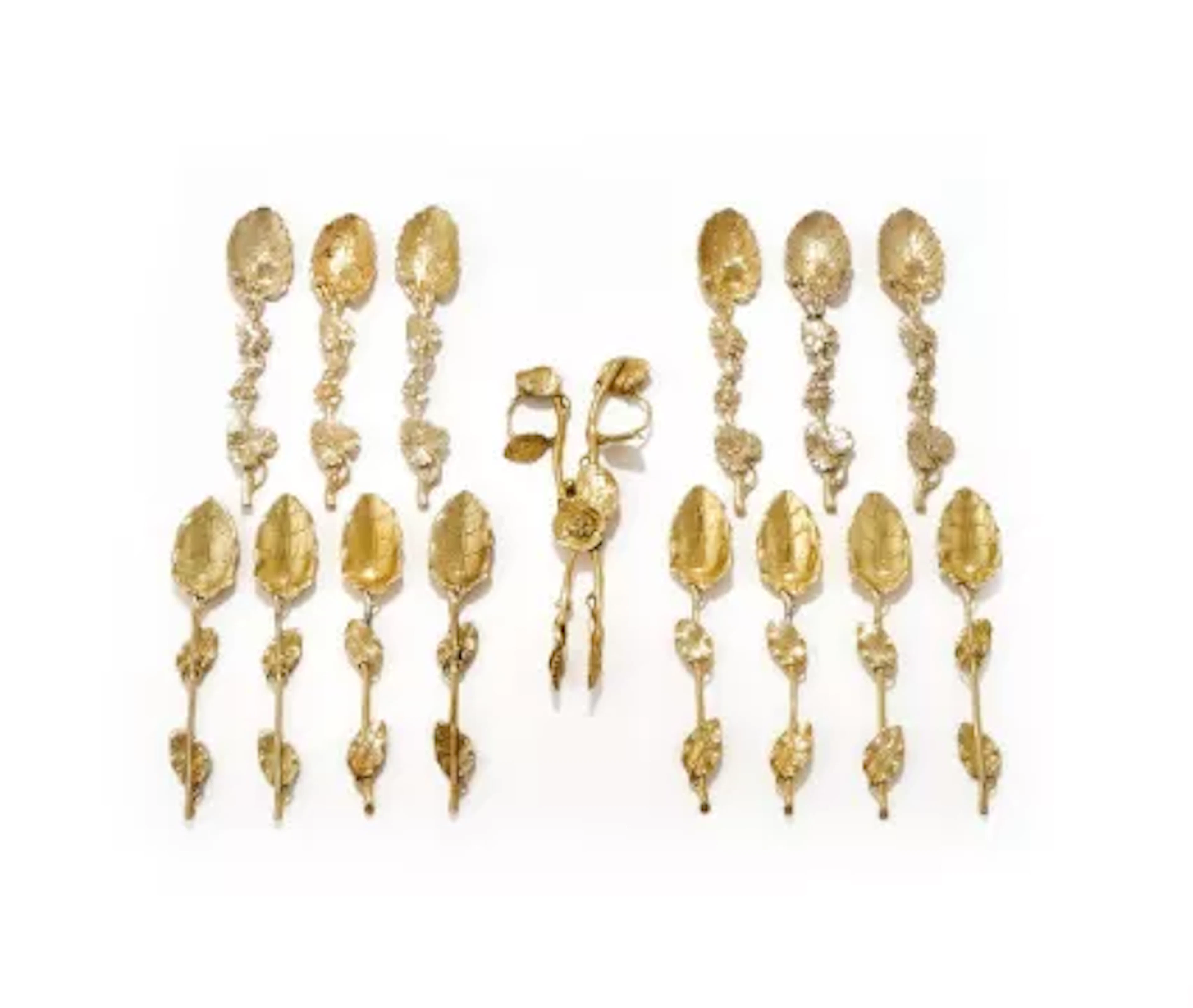 SIX VICTORIAN SILVER GILT SPOONS, JOHN WILMIN FIGG, LONDON 1844 (4)