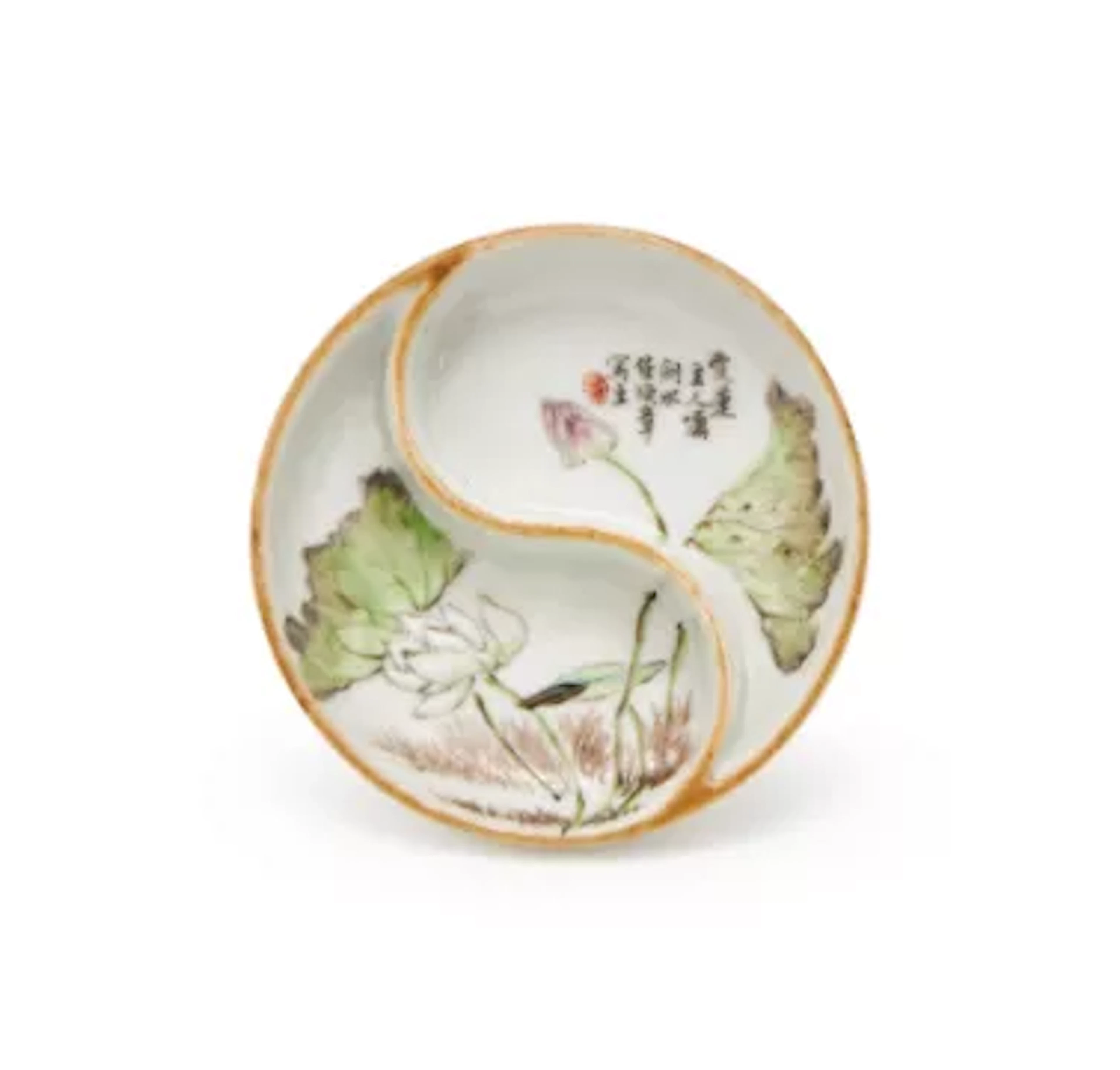 A small Chinese Qianjiang style palette, painted by Ren Huanzhang