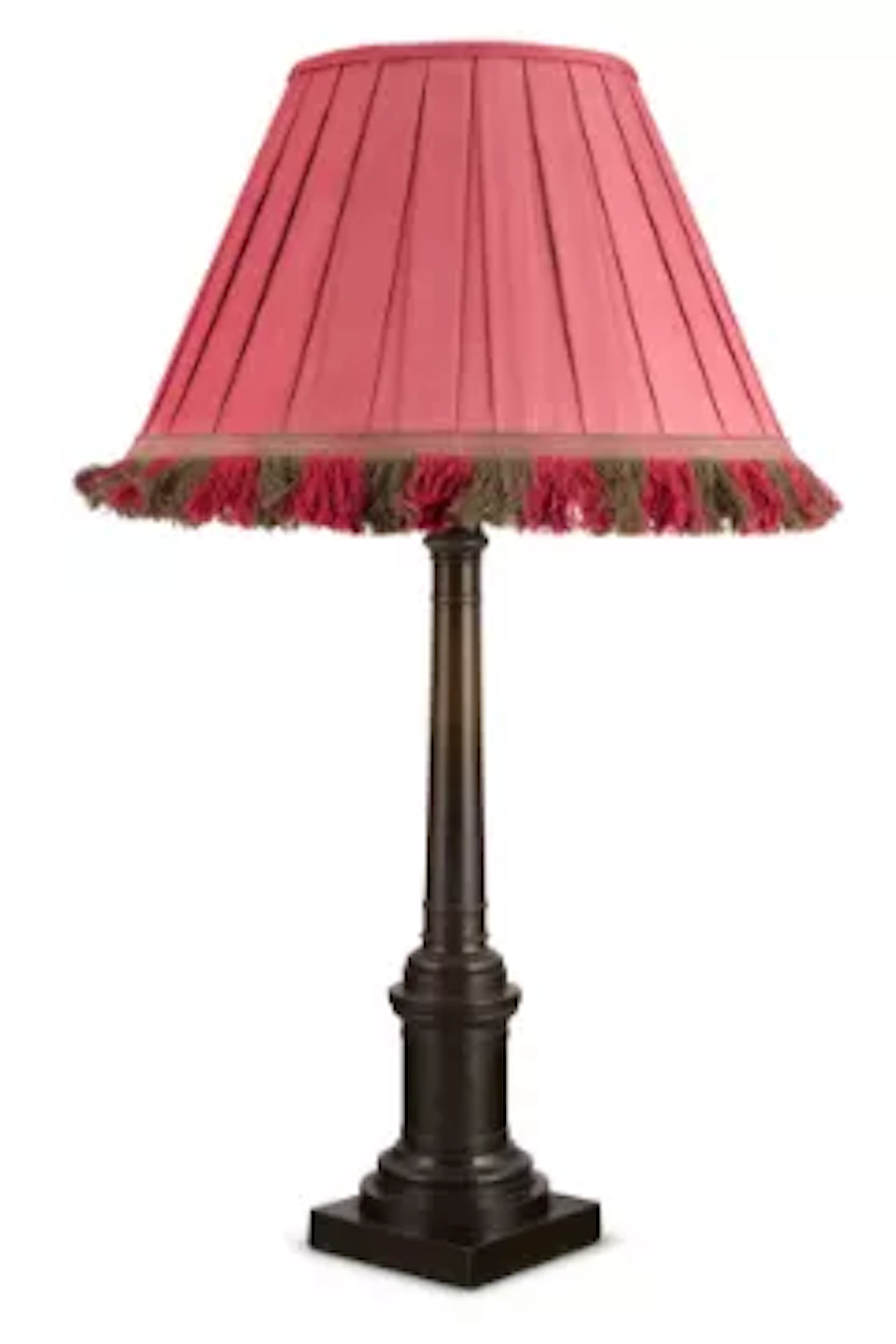 A REGENCY BRONZE TABLE LIGHT OF CANNON BARREL FORM, EARLY 19TH CENTURY