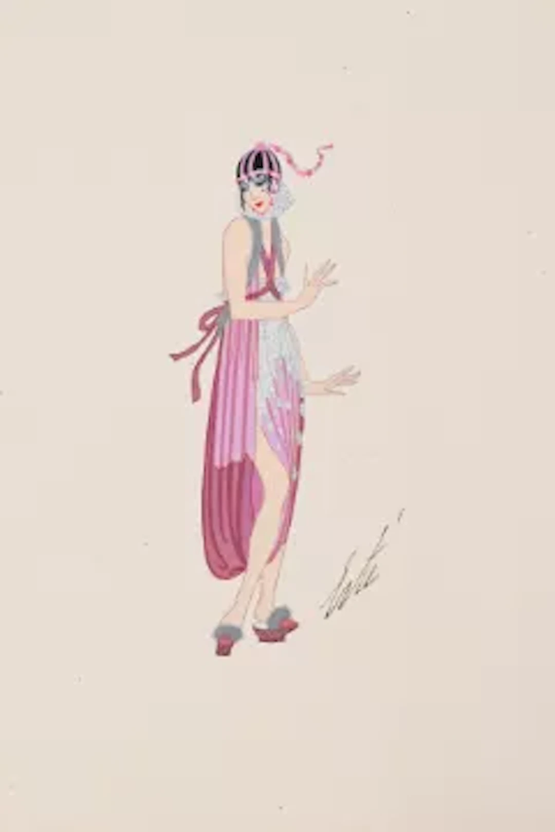 λ ERTÉ (FRENCH, 1892-1990), 'UNDRESSING' FASHION DESIGN, 1916
